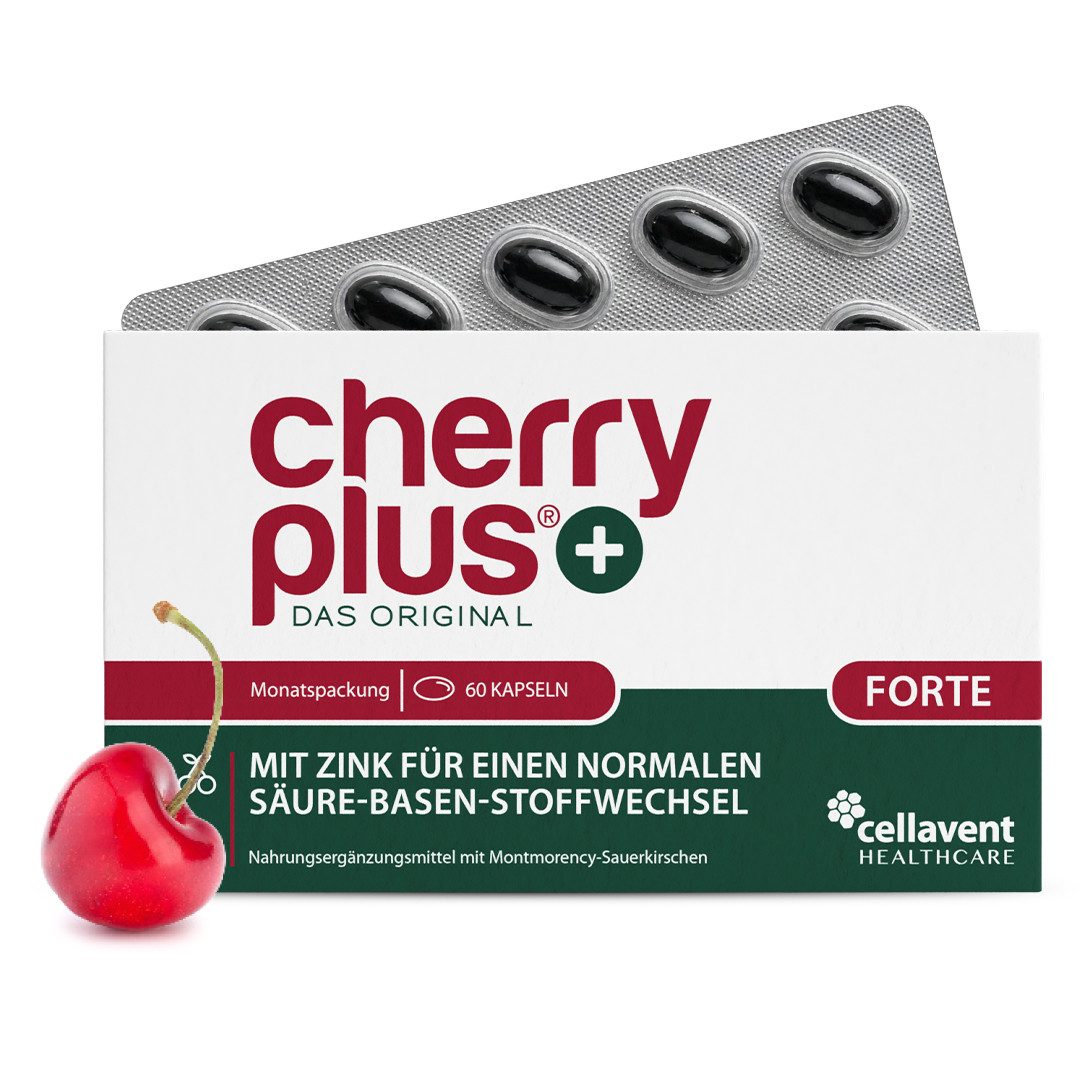 Cellavent Healthcare Stärkste Montmorency-Sauerkirsch-Kapseln - Cherry PLUS Forte Kapseln