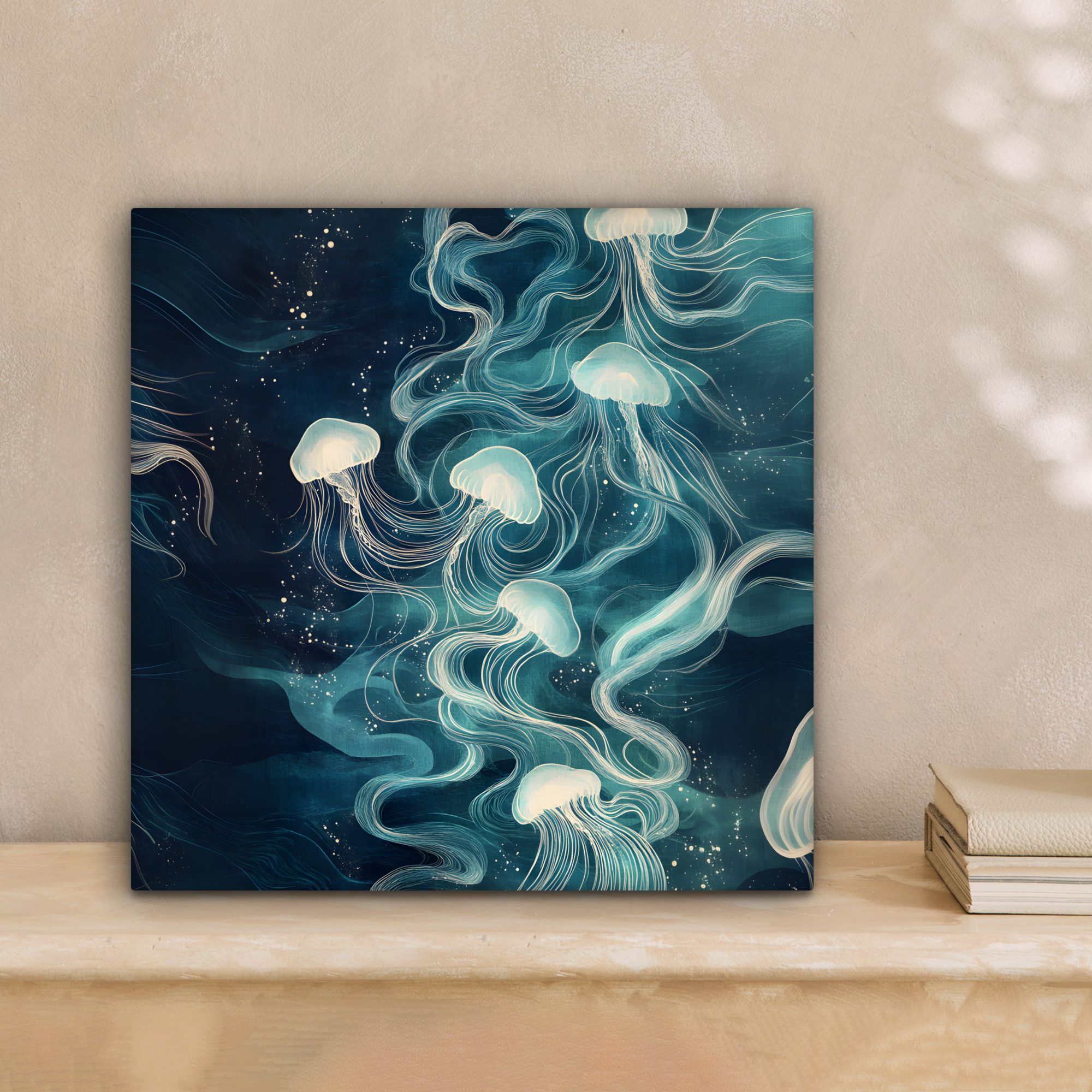 OneMillionCanvasses® Leinwandbild Qualle - Meer - günstig online kaufen