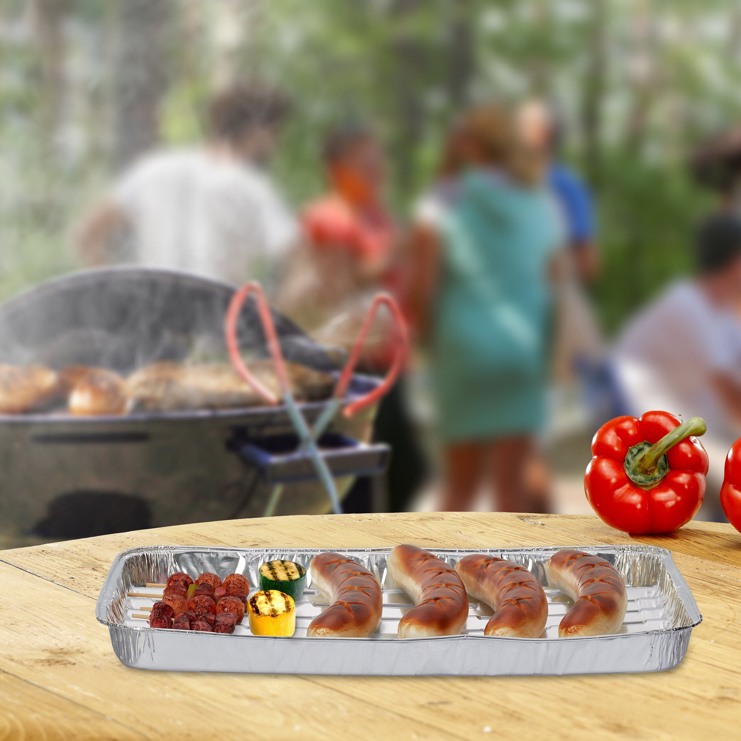 relaxdays Grillschale Alu im 40er Set, Aluminium, (40-St., 40er Set)