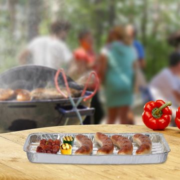 relaxdays Grillschale Grillschale Alu im 25er Set, Aluminium