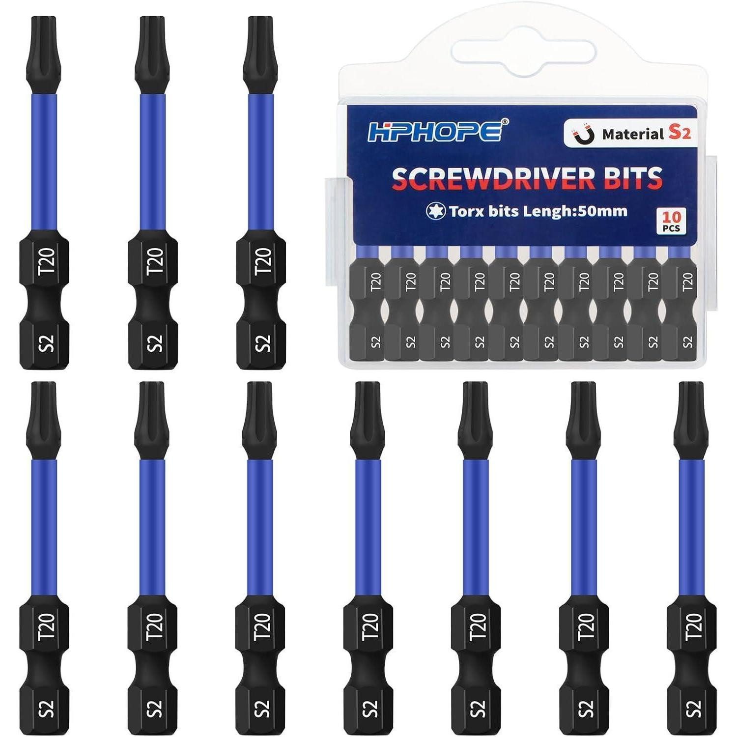 LuxusKollektion Torx-Bit Torx Bit-Set T20 50mm 10 Stück