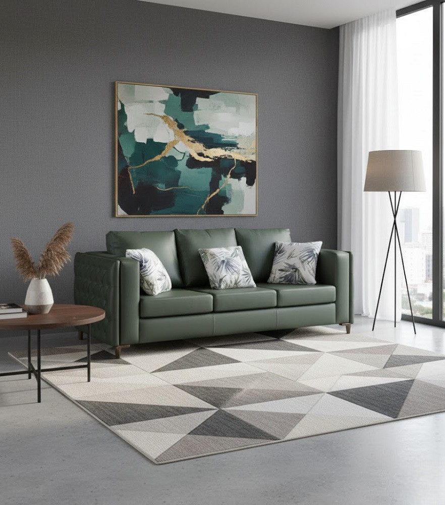 JVmoebel Sofa Klassische grüne Polstercouch mit hochwertiger Verarbeitung, Made in Europa