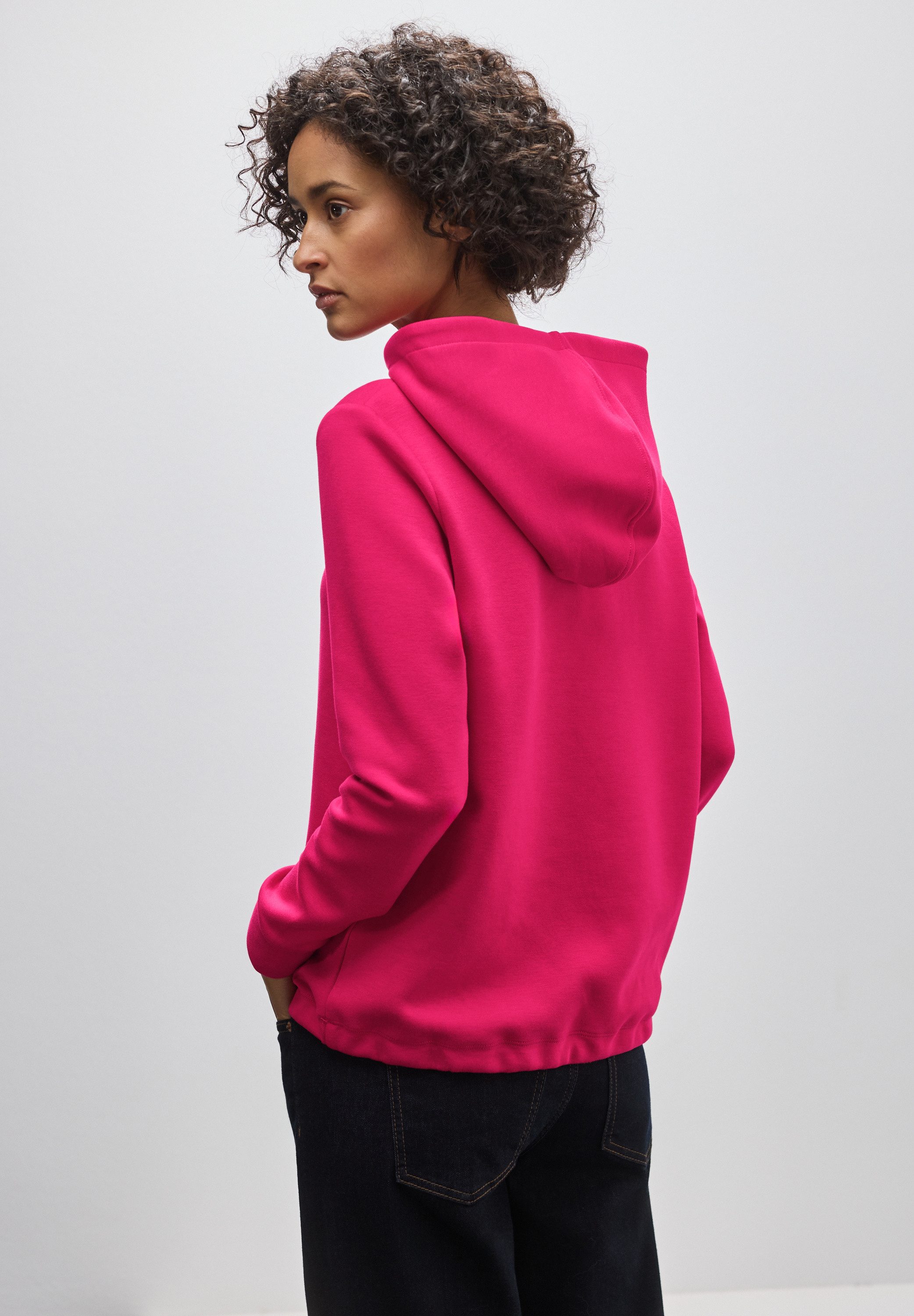 STREET ONE Hoodie mit elastischem Materialmix günstig online kaufen