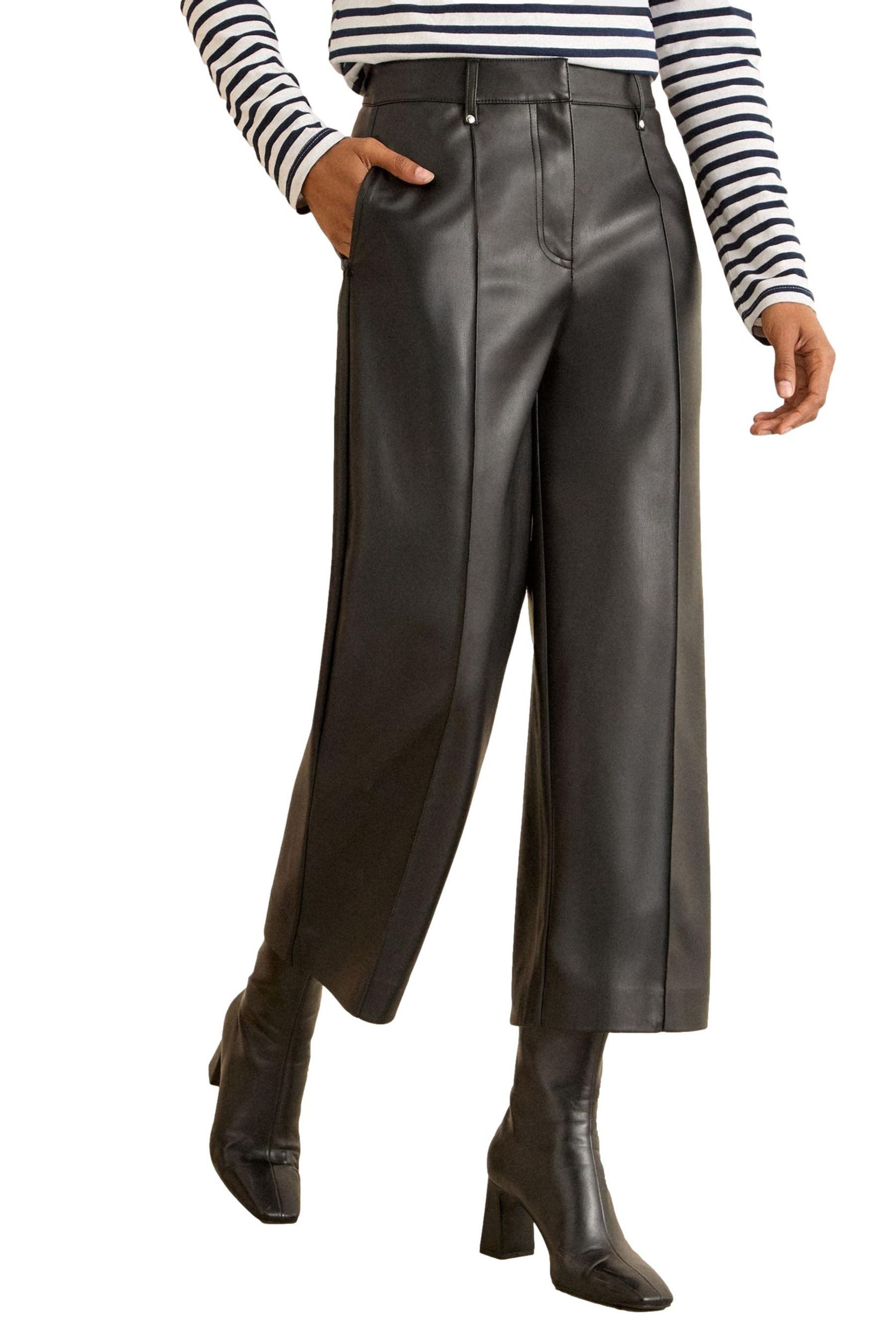 Love & Roses Lederhose Love & Roses weite Kunstlederhose, Regular (1-tlg)