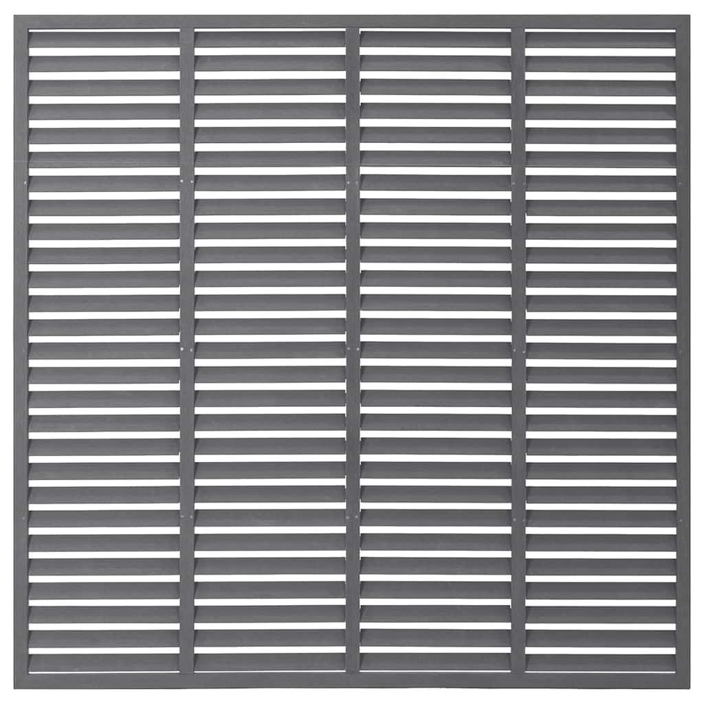 vidaXL Gartenzaun Lamellenzaun WPC 180x180 cm Grau, (1-St)