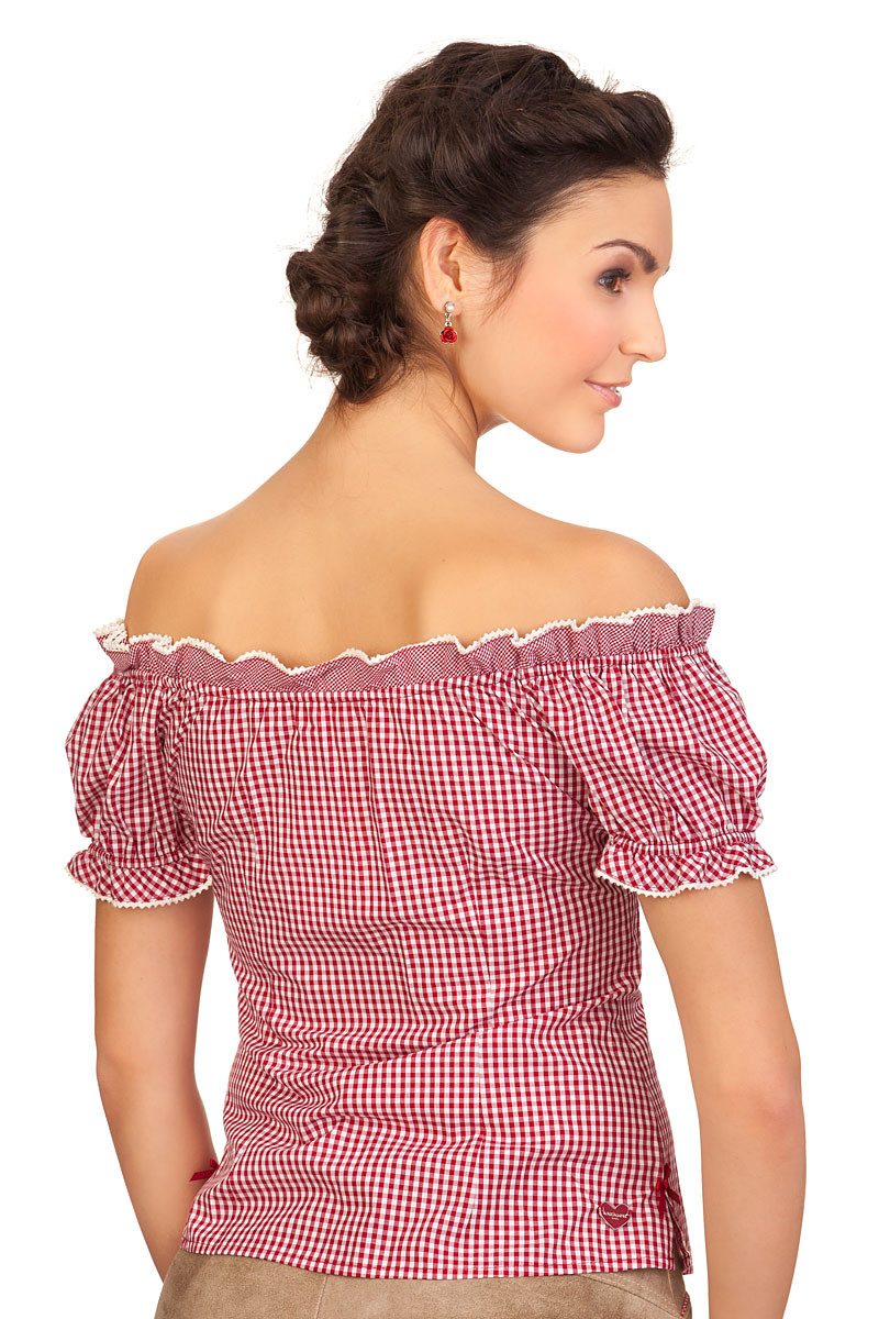 Krüger Madl Trachtenbluse Trachtenbluse - VERA - rot