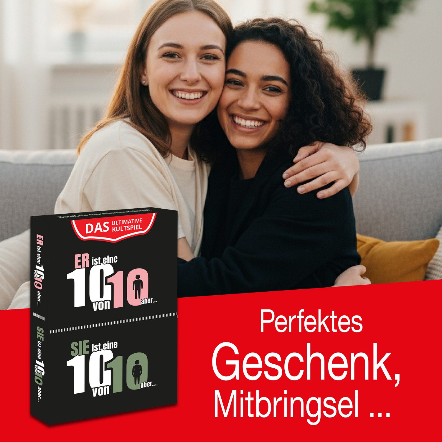 milindo Spiel Kult Kartenspiel, Er / Sie ist eine 10/10 aber ... das TikTok Kultspiel als Kartenspiel
