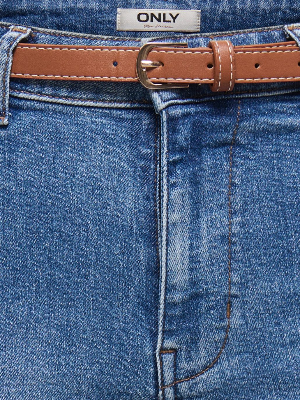 ONLY High-waist-Jeans ONLMADISON HW WIDE BELT DNM TAI635 Baumwollmischung