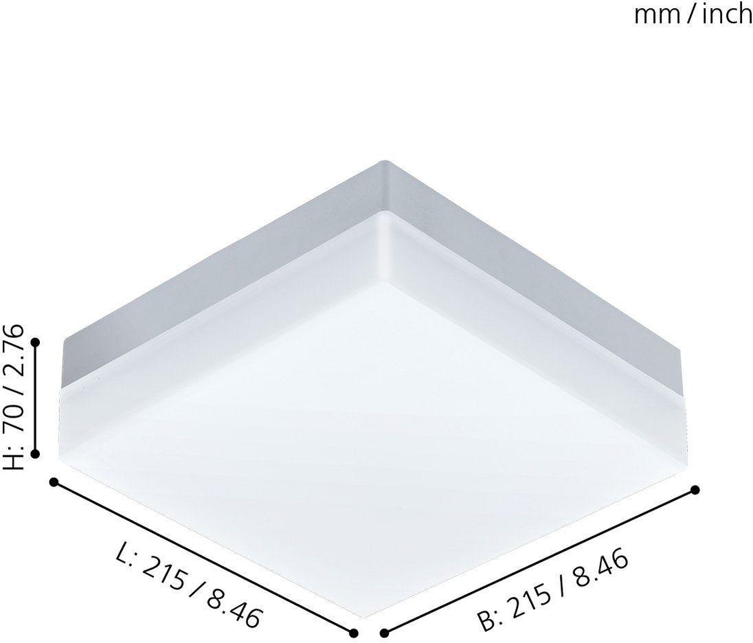 EGLO fest LED tauschbar integriert, Warmweiß, LED LED SONELLA, Außen-Deckenleuchte