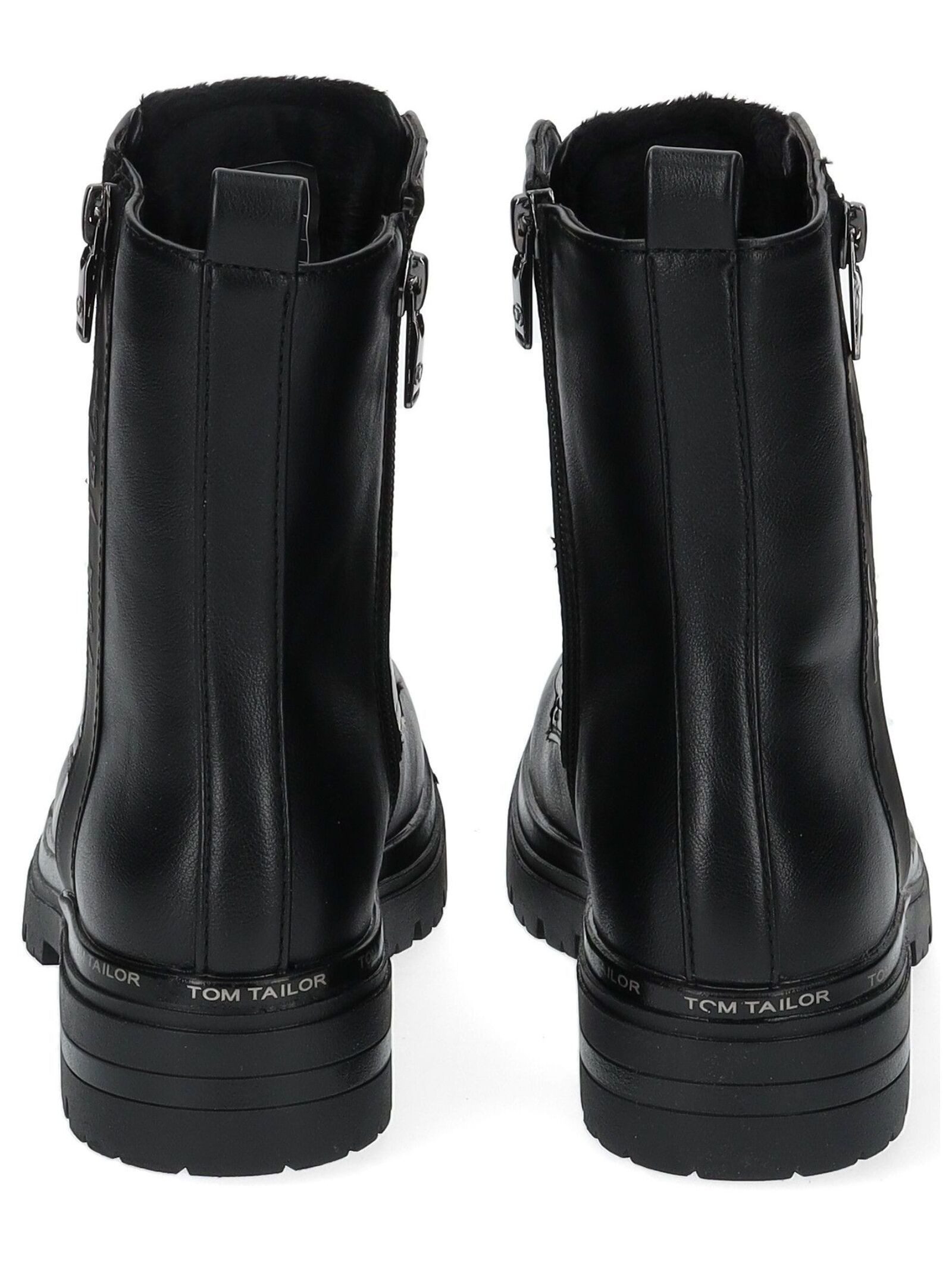 TOM TAILOR Tom Tailor Stiefelette Lederimitat Schnürstiefelette