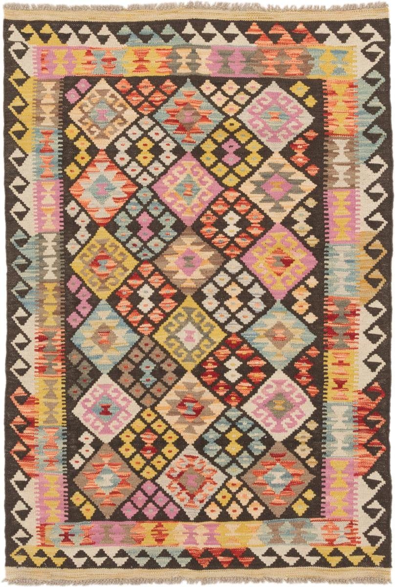 Orientteppich Kelim Afghan 102x146 Handgewebter Orientteppich, Nain Trading, rechteckig, Höhe: 3 mm