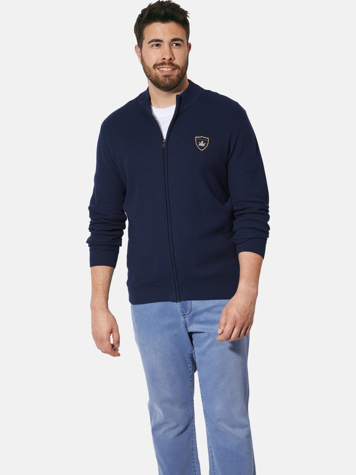Charles Colby Strickjacke DUKE THALARIC mit dekorativem Strickmuster günstig online kaufen