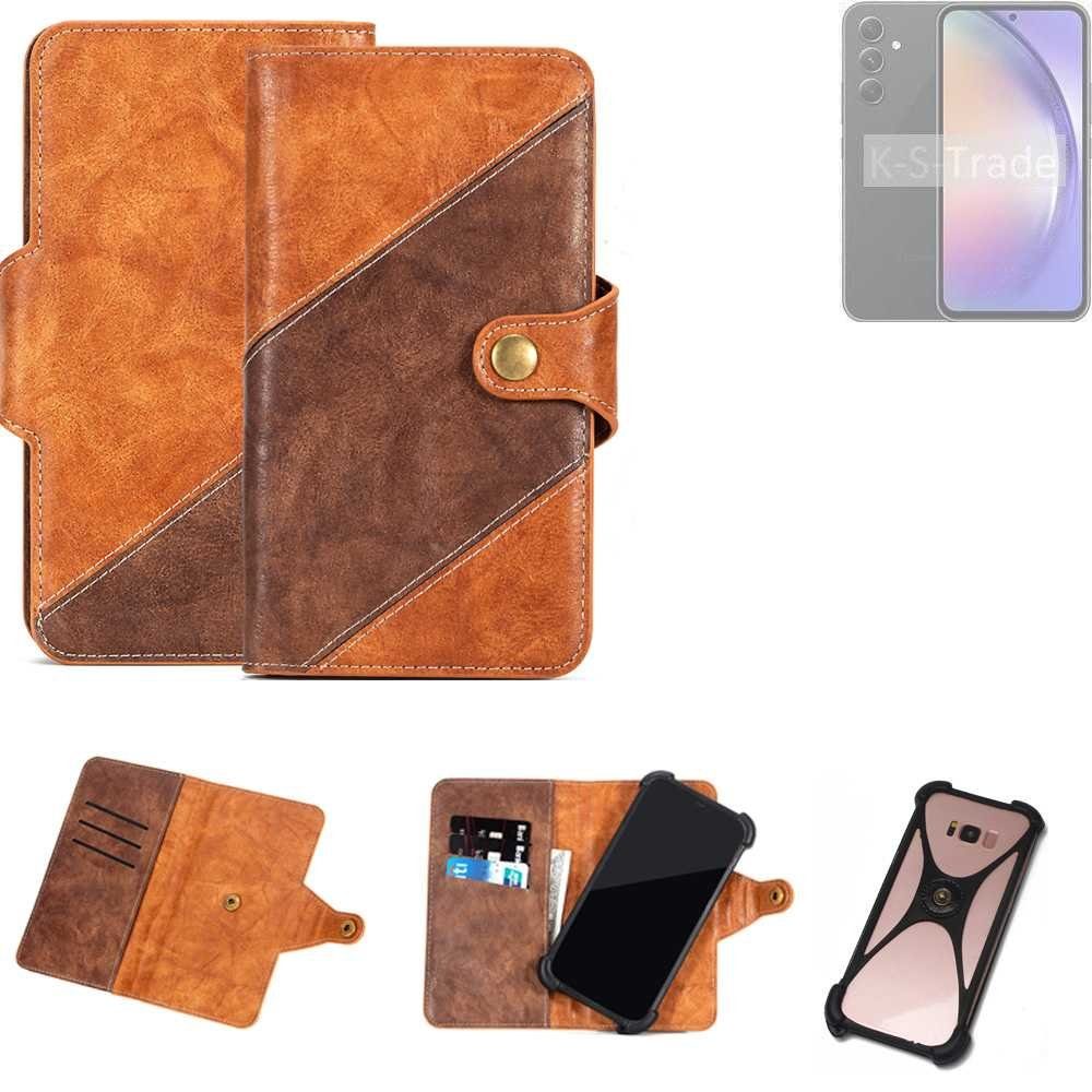 K-S-Trade Handyhülle für Samsung Galaxy A54 5G, Handyhülle Schutzhülle Bookstyle Case Wallet-Case Cover