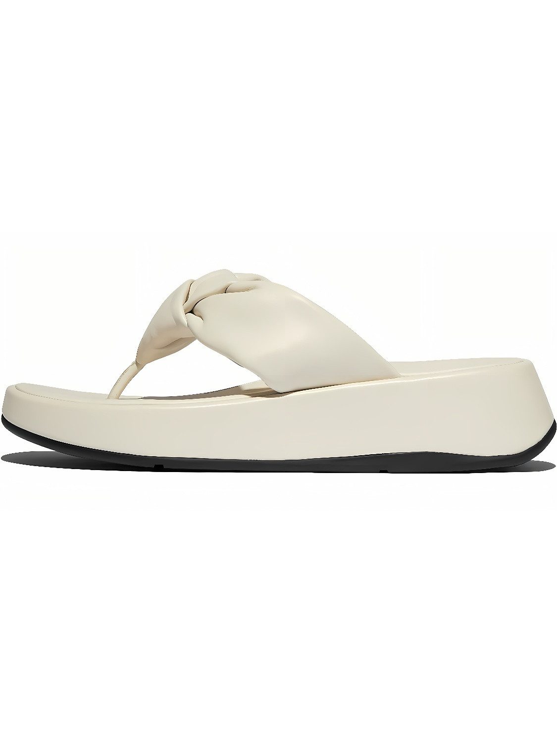 Fitflop F-Mode Knot Soft-Leather Flatform Toe-Post Sandals Sandale
