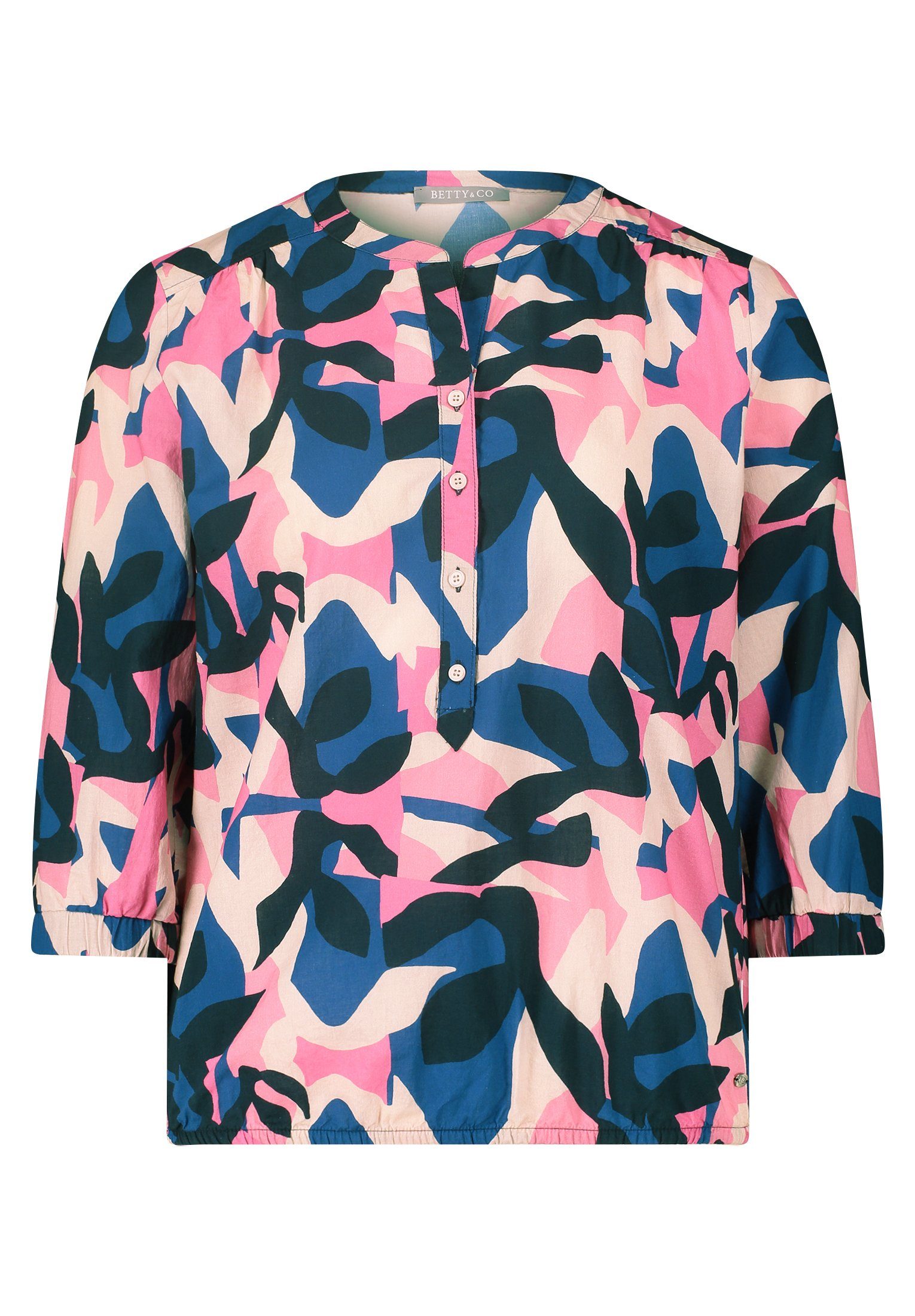 Klassische Bluse Bluse Kurz 3/4 Arm