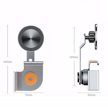 yozhiqu Magnetischer Telefonhalter aus Aluminium für das Autodisplay Smartphone-Halterung, (360°-Drehung, Supersaugkraft,speziell für große Bildschirme entwickelt)