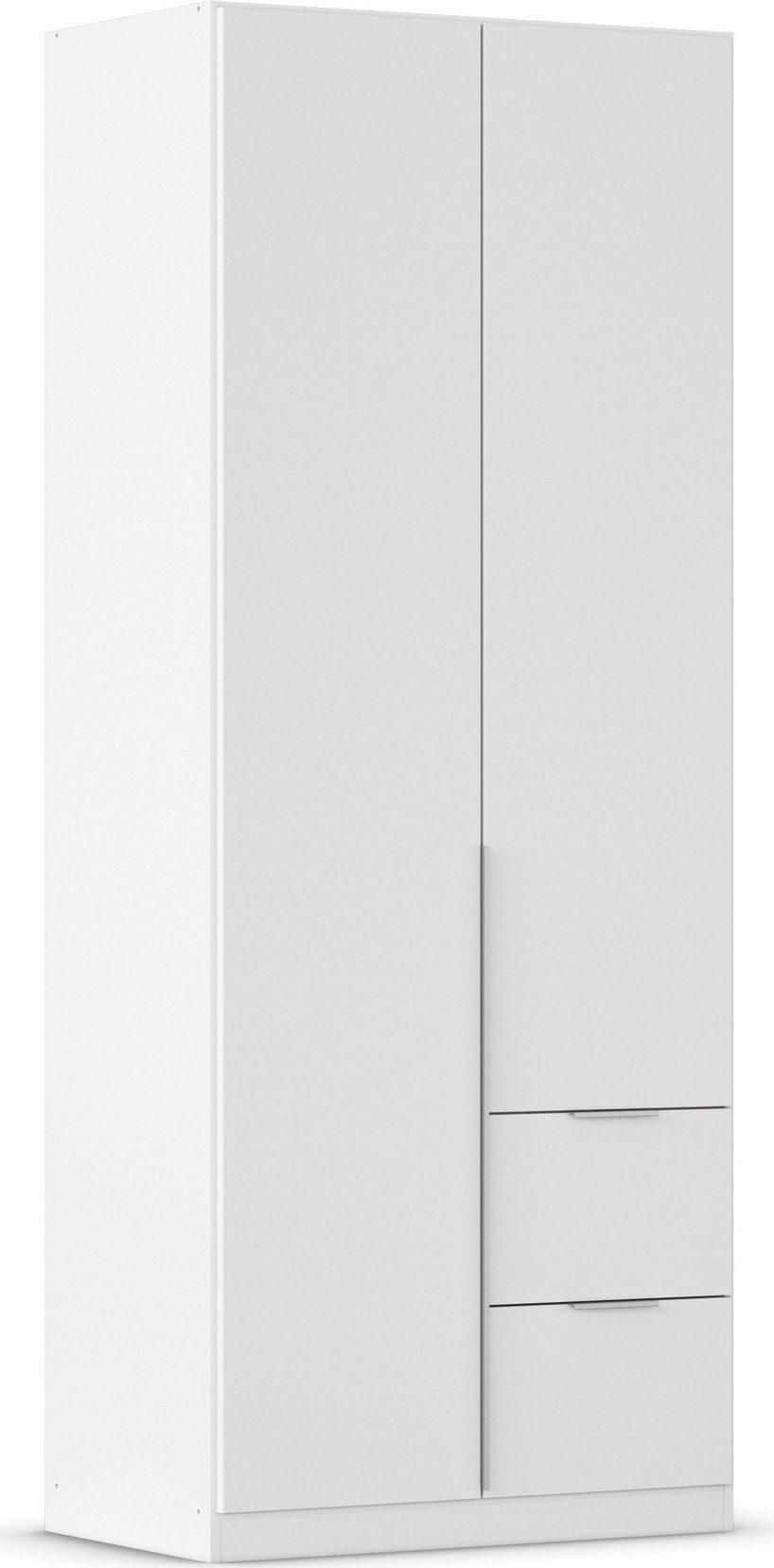 OTTO home Drehtürenschrank Kleiderschrank Schrank Garderobe AGORDO mit Dekor- oder Hochglanzfront (in zwei Griff-Farben, Breite 91 cm) mit Außenschubkästen, Serie in 7 Breiten und 2 Höhen MADE IN GERMANY