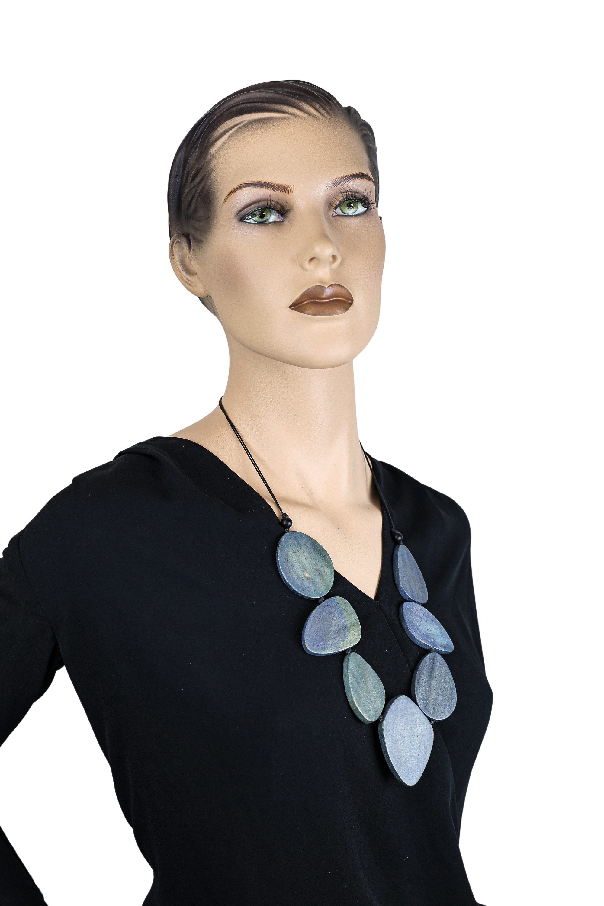 COLLEZIONE ALESSANDRO Lange Kette "Larni" mit großen Holzscheiben in versch günstig online kaufen