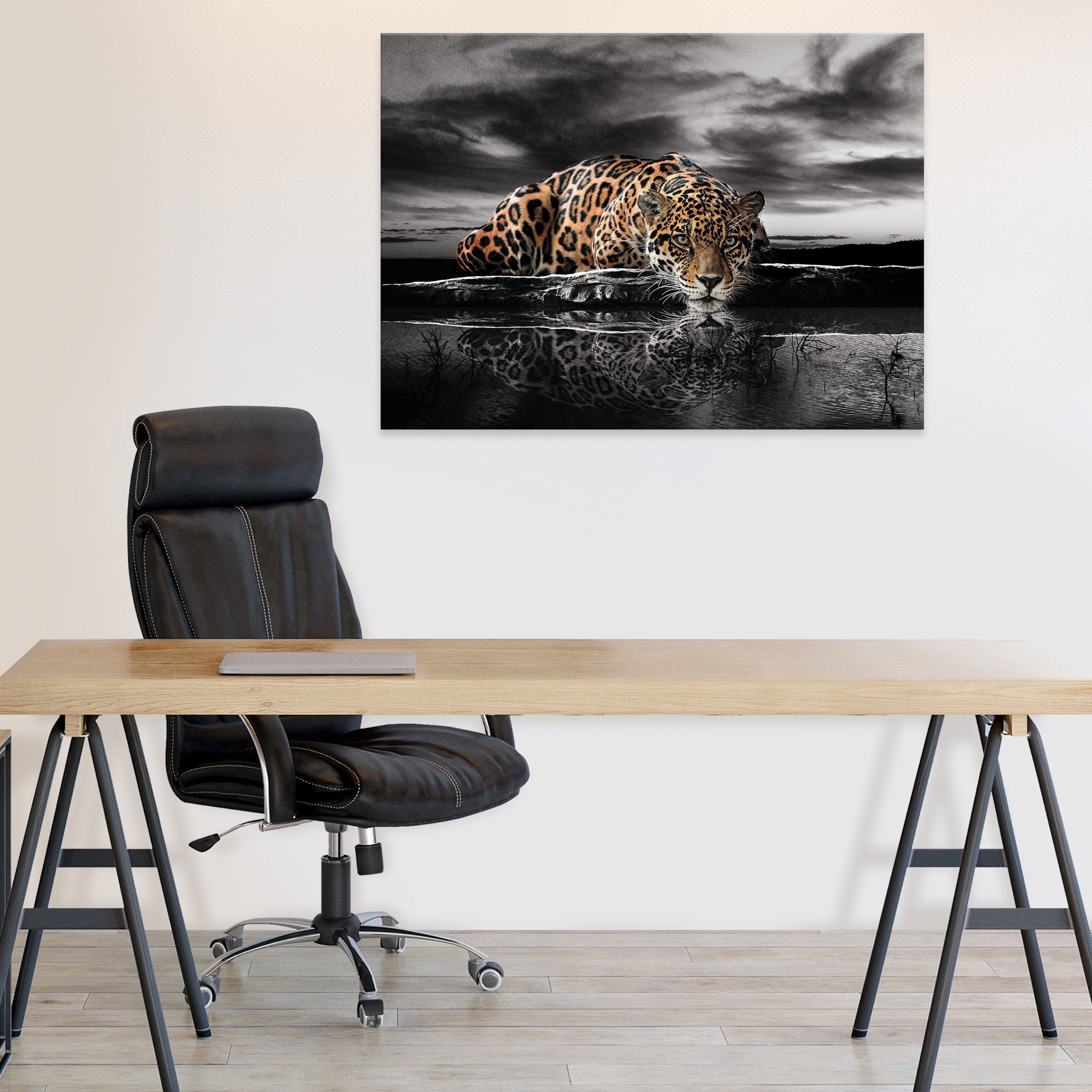 Wallarena Leinwandbild Tiere Lampard Tiger Afrika günstig online kaufen