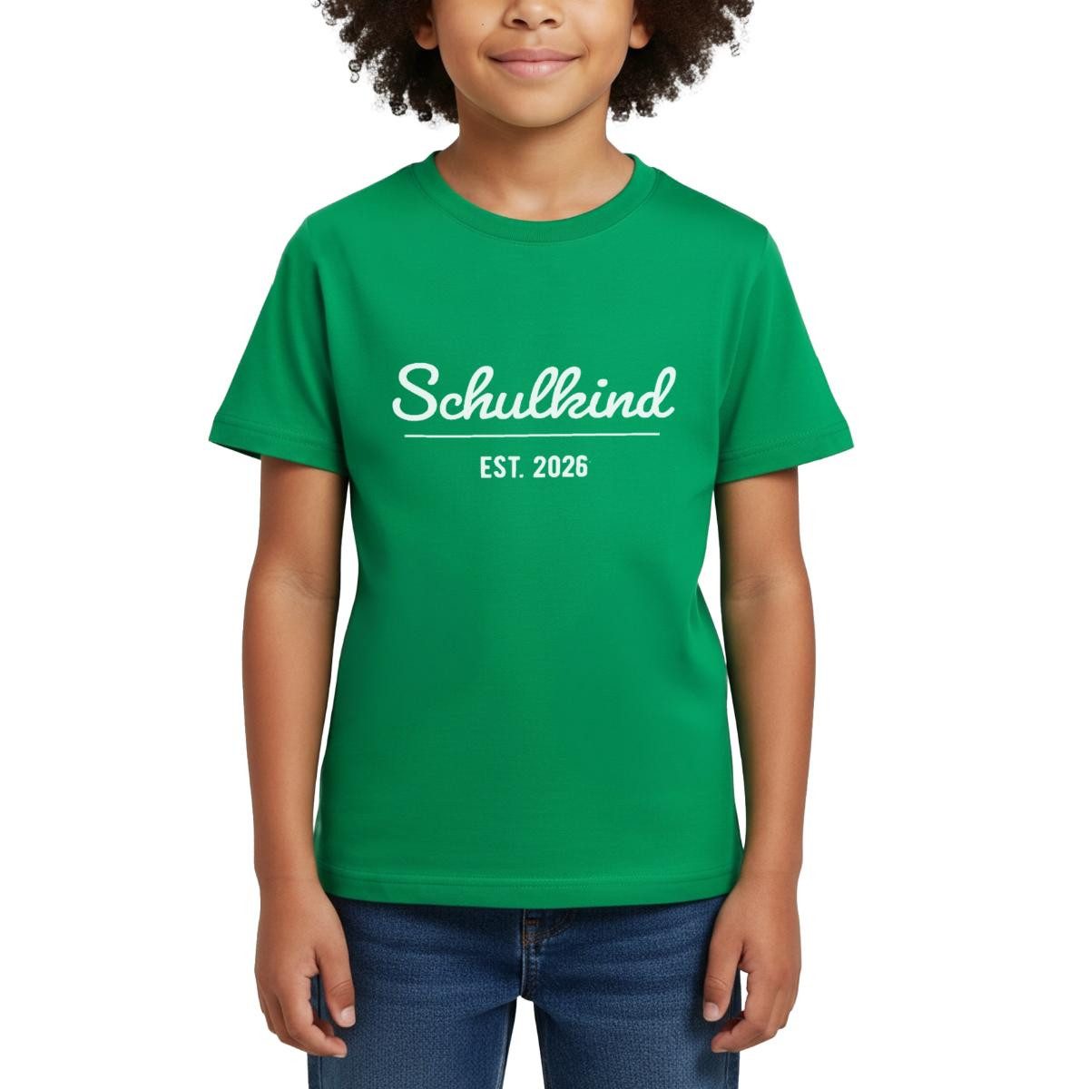 Spreadshirt T-Shirt Schulkind Est. 2026 Einschulung Geschenk Kinder T-Shirt (1-tlg) Fällt klein aus. Wir empfehlen, eine Größe größer zu bestellen.