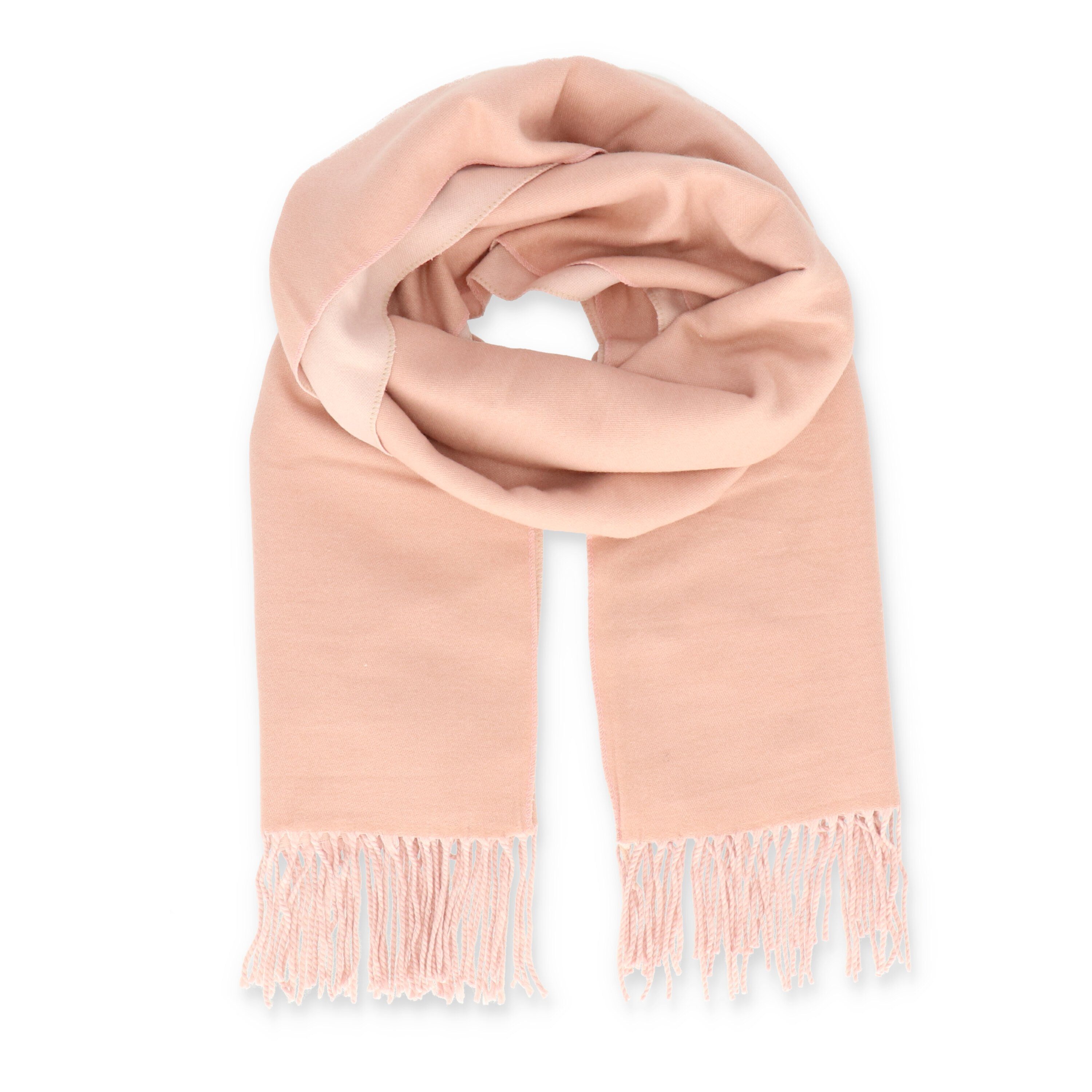 halsüberkopf Accessoires Modeschal Schal, zweifarbiger Uni-Schal rosa