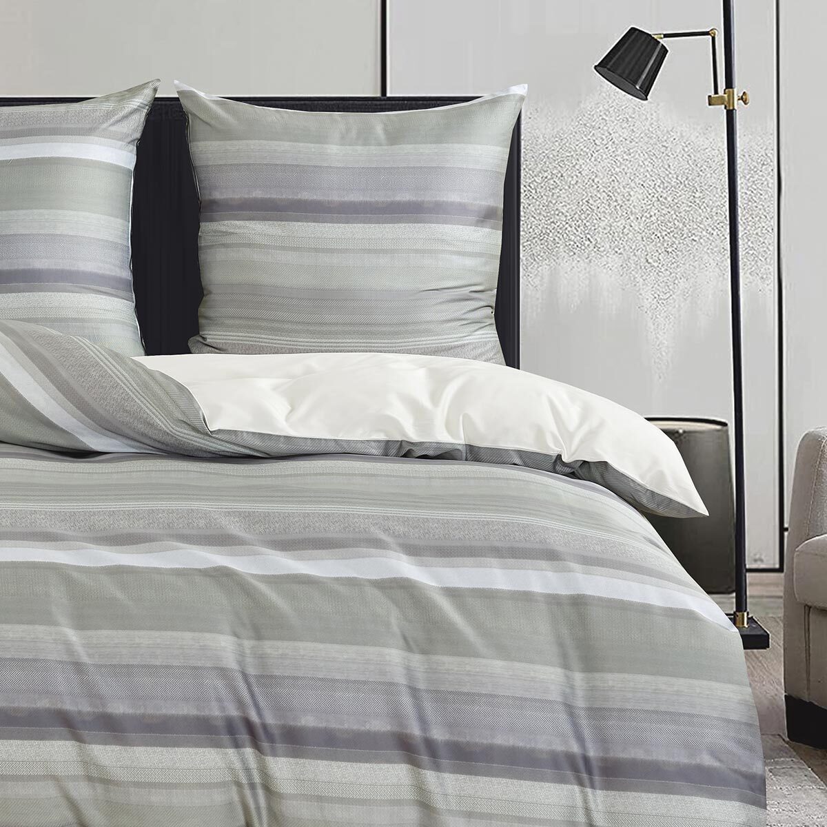 TRAUMSCHLAF Bettwäsche Streifen, Mako Satin, 2 günstig online kaufen