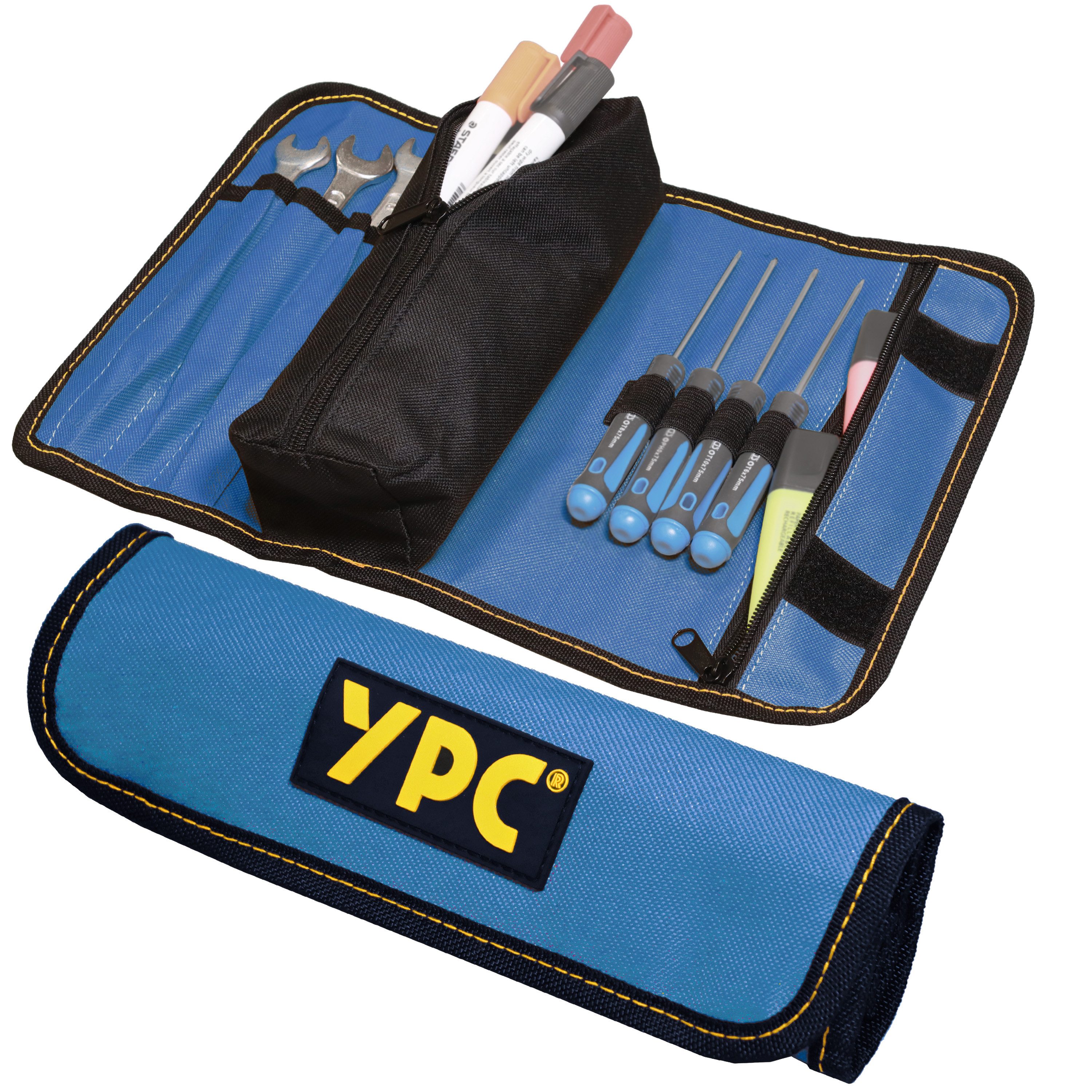 YPC Werkzeugtasche VarioRoll M, 36x25cm, 2 Reißverschlusstaschen