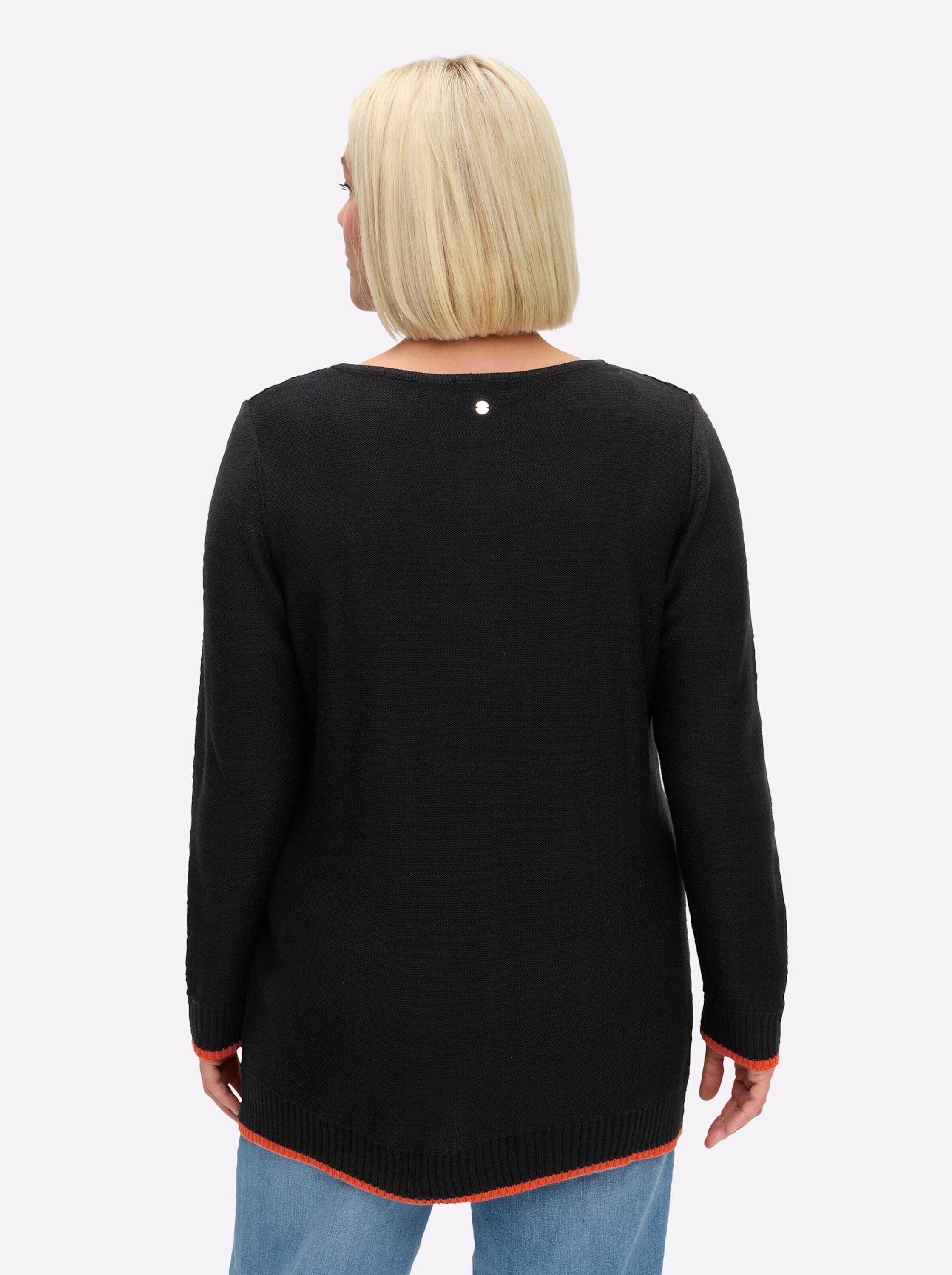 Sheego Strickpullover Pullover Langarm Links-Strick
