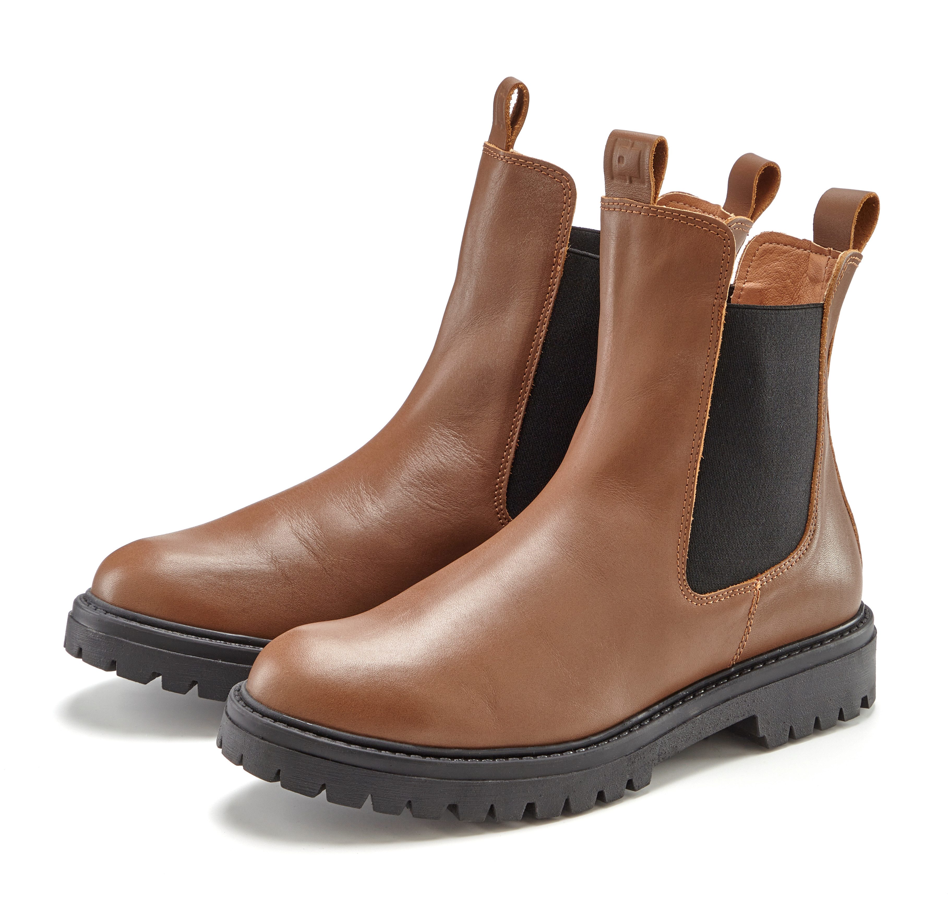 Elbsand Stiefelette Chelseaboots, Schlupfstiefel, Bikerboots aus Leder