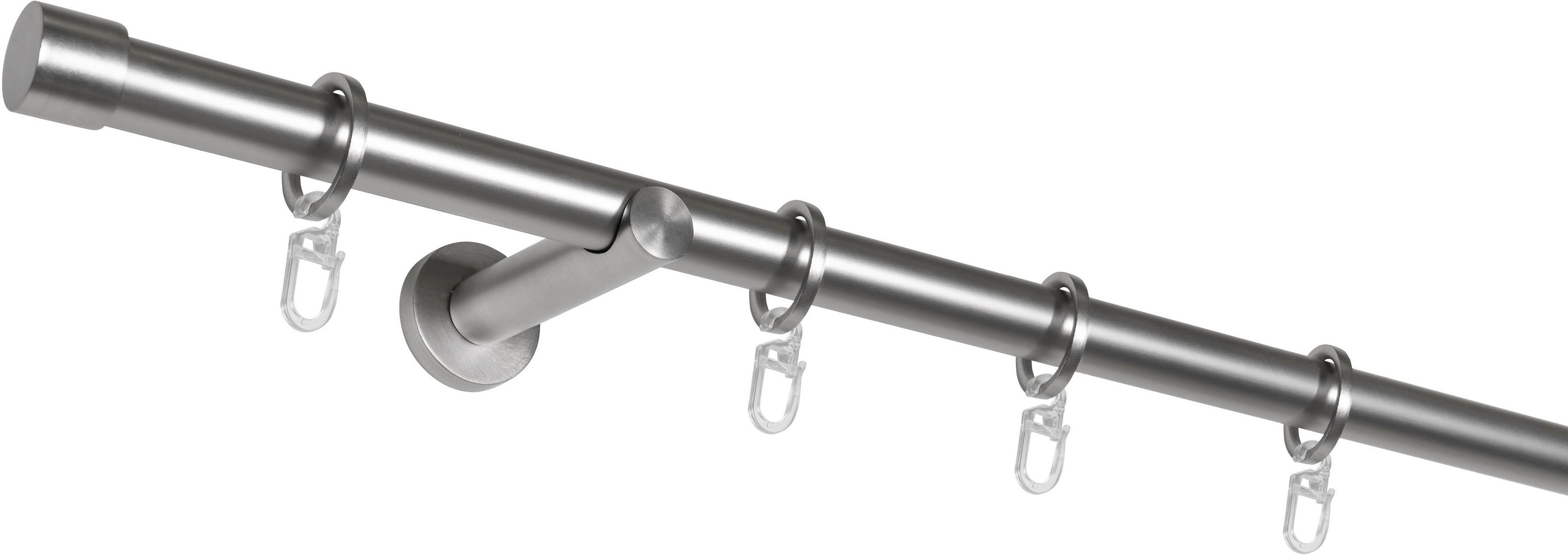 mydeco Gardinenstange Cap, Ø 20 mm, 1-läufig, Fixmaß, mit Bohren, verschraubt, Aluminium