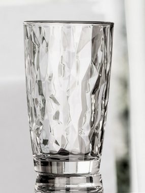 Bormioli Rocco Longdrinkglas 6x »Diamond Trasparente«, Glas, Longdrinkglas 470ml Glas transparent, Glas