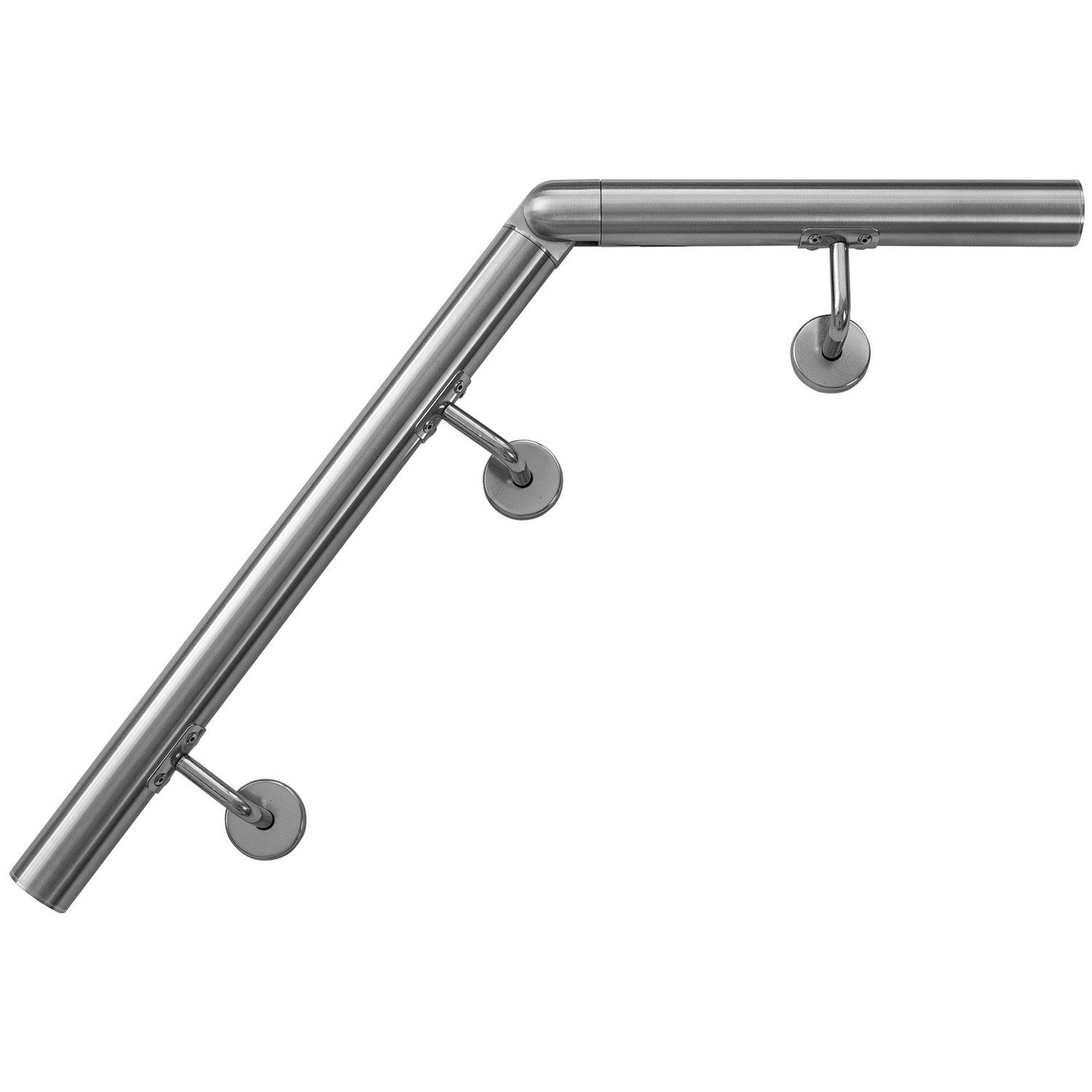 V2Aox Handlauf Handlauf aus Edelstahl mit Winkel 50 cm Gelenkverbinder Geländer