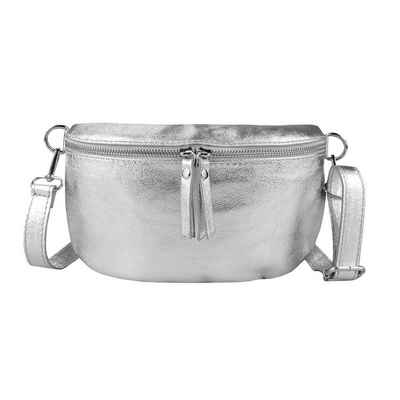 ITALYSHOP24 Bauchtasche Damen Leder Gürteltasche Hüfttasche CrossBody Bag, als Schultertasche, CrossOver, Umhängetasche tragbar