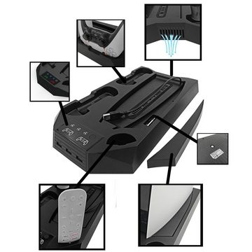 Tadow PS5 Gamepad Kühlsockel,Ventilator,Ladestation für PS5 DE/UHD PlayStation 5-Controller