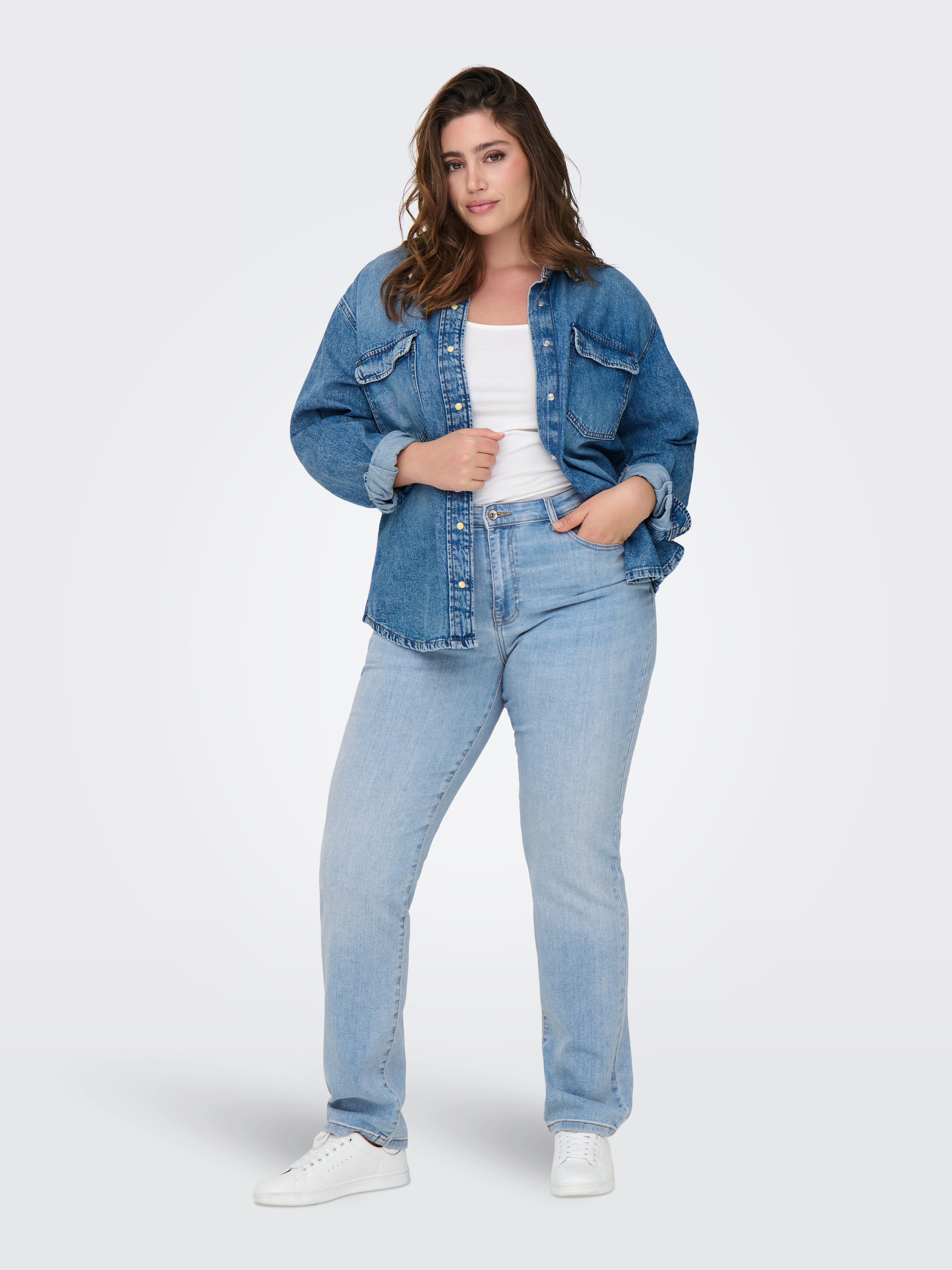 ONLY CARMAKOMA Slim-fit-Jeans CARSUI MID SLIM DNM REA286 NOOS