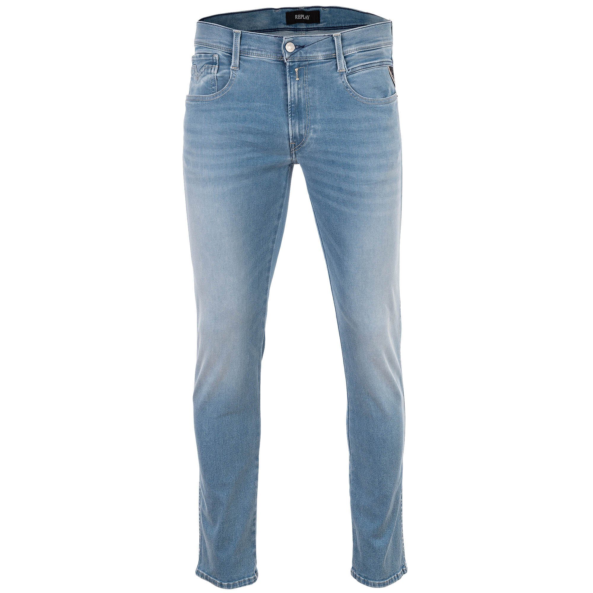 Replay Regular-fit-Jeans Herren Jeans - Hyperflex ANBASS, Stretch Denim Hellblau