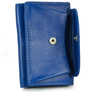 BRANCO Mini Geldbörse Kleine Geldbörse / Mini-Portemonnaie, Leder, Azur-Blau, Branco 105