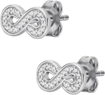 Fossil Ohrstecker-Set STERLING, Unendlichkeitsschleife/Infinity, JFS00634040, mit Zirkonia (synth)