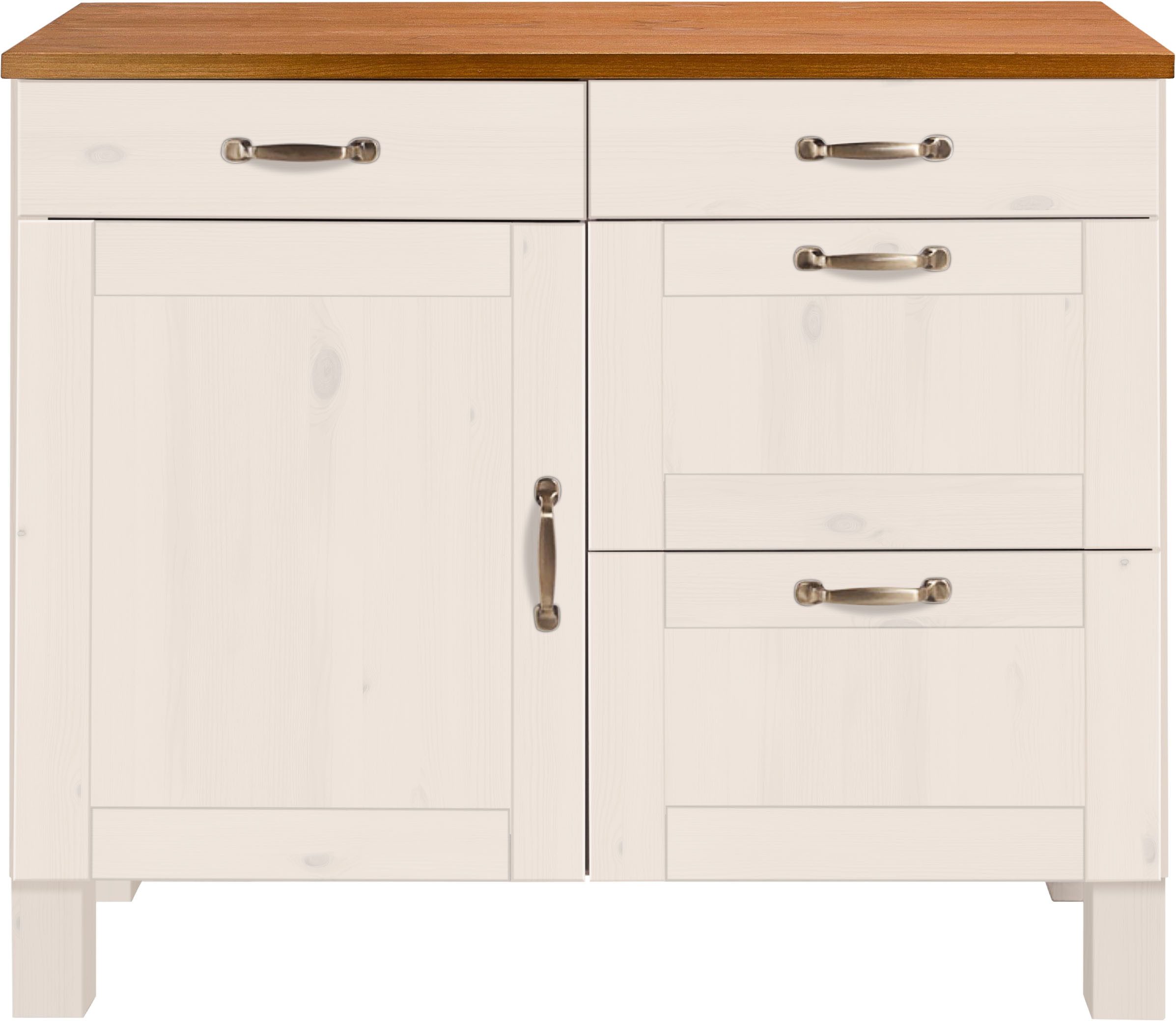 Home affaire Unterschrank Alby Breite 100 cm, 1 Tür, 4 Schubladen – Bild 3 von 5