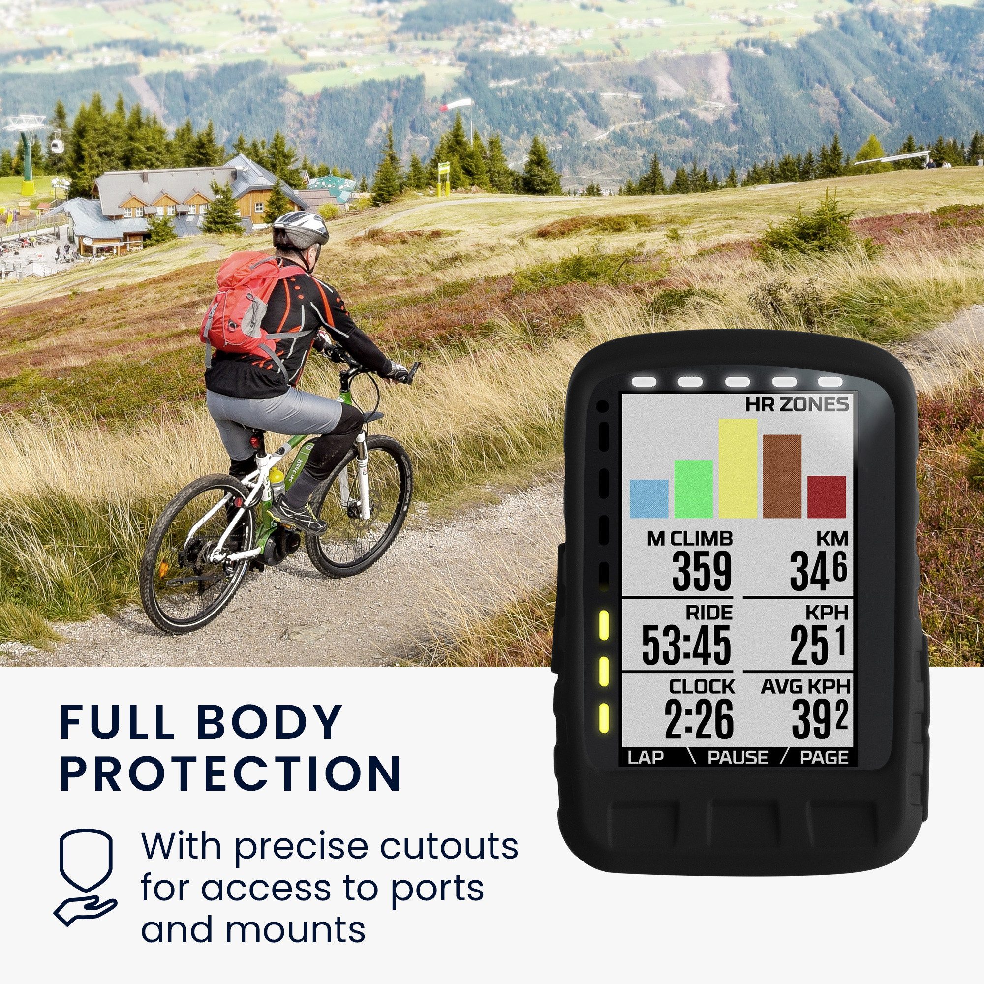 kwmobile Smartphone-Hülle Hülle für Wahoo Elemnt Roam, Silikon GPS Fahrrad Case Schutzhülle