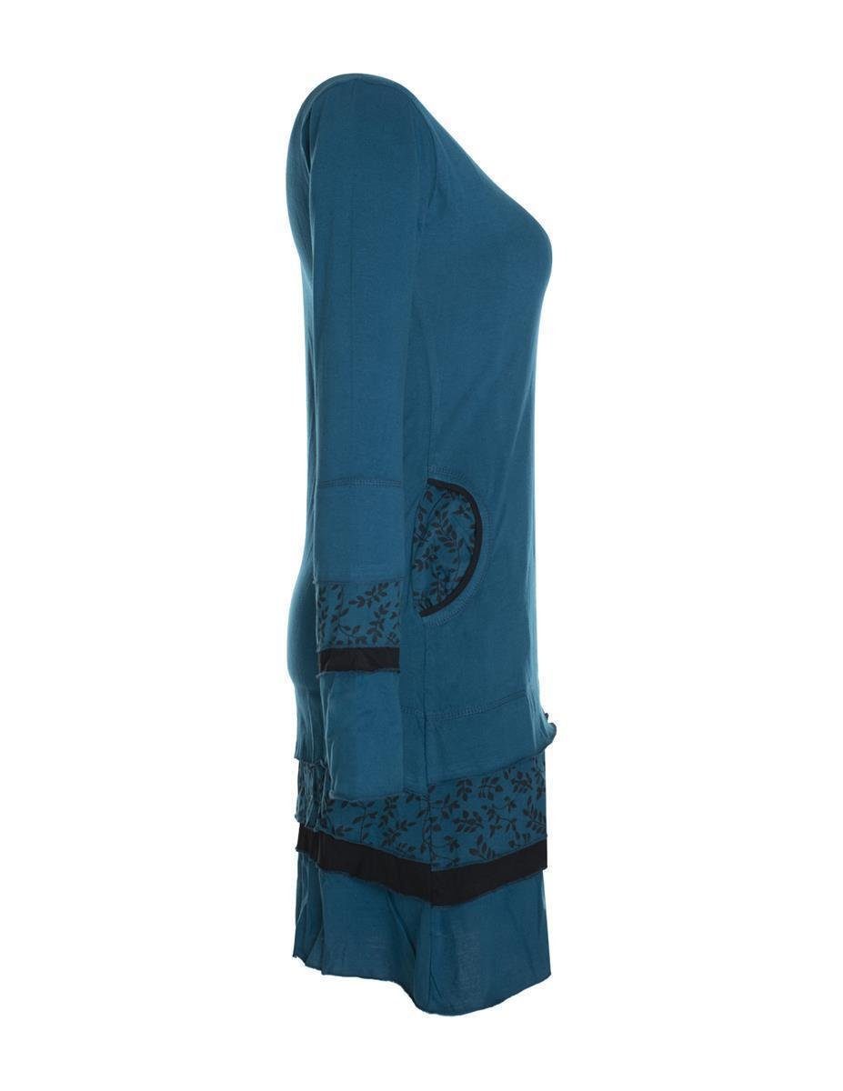 Vishes Jerseykleid Langarm Lagenlook Strickkleid Sweatshirtkleid günstig online kaufen