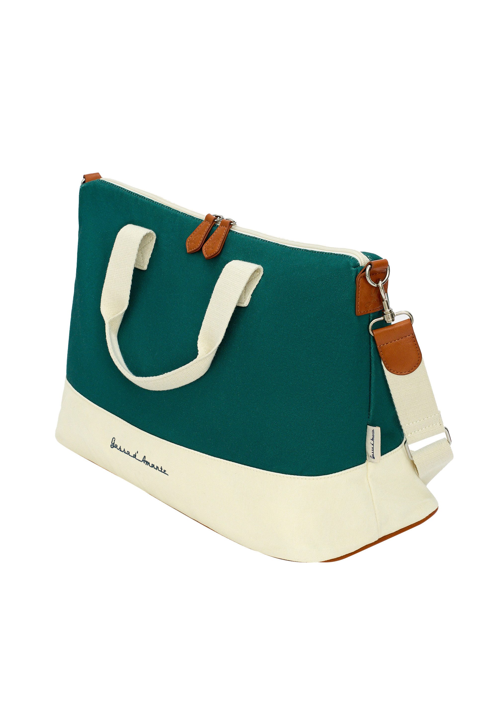 Gassa d'Amante Henkeltasche Forte dei Marmi, mit Doppelgriff und Schultergurt