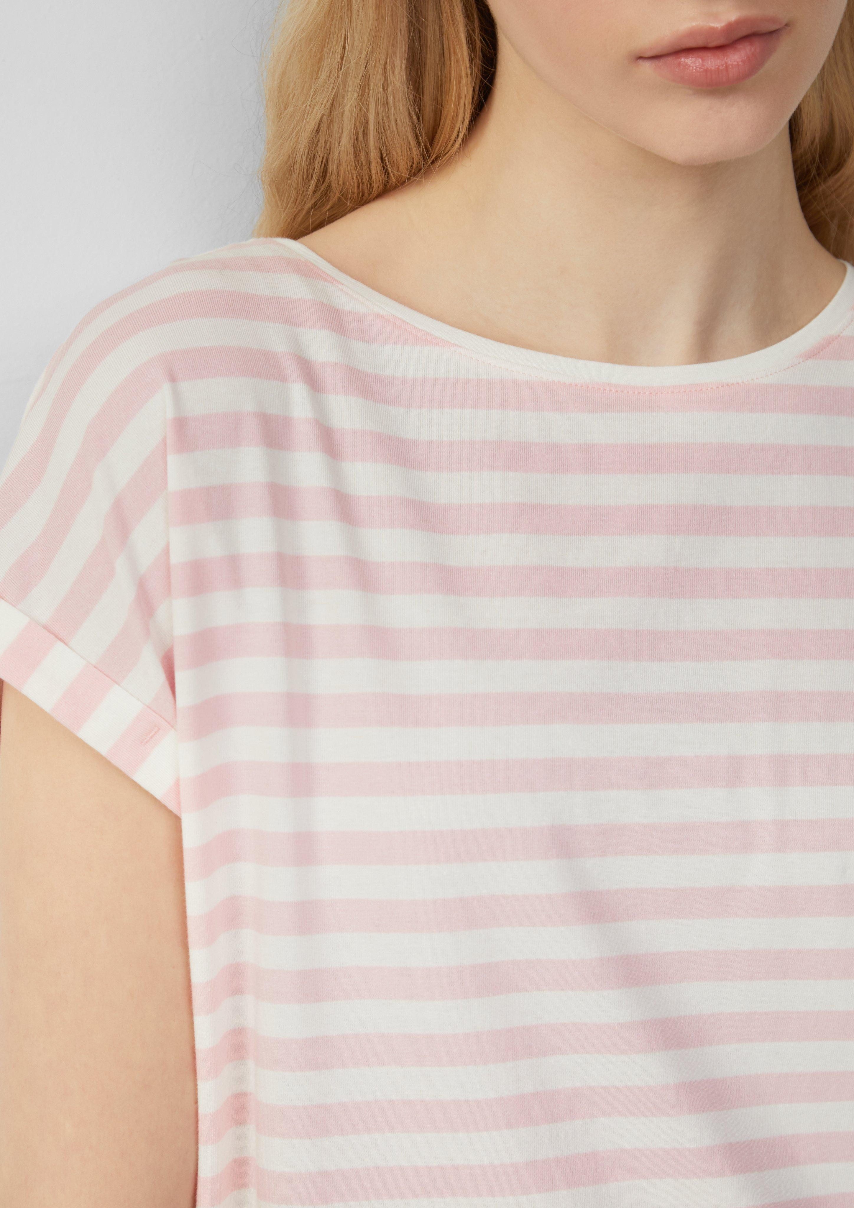 QS Kurzarmshirt Locker geschnittenes T-Shirt aus günstig online kaufen