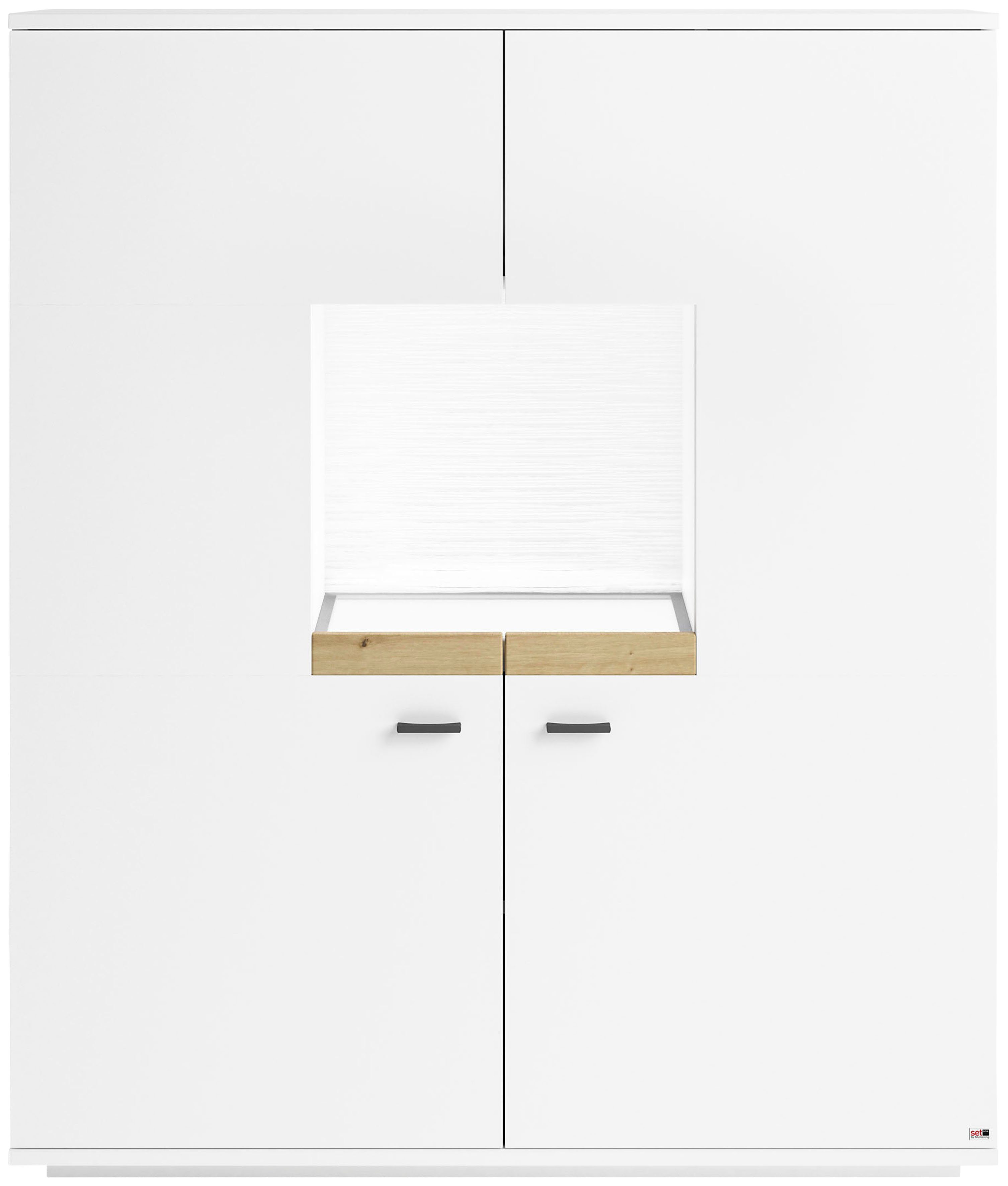 set one by Musterring Highboard Lancaster, In 2 Farben erhältlich, Bügelgriff in grau, Breite 120cm