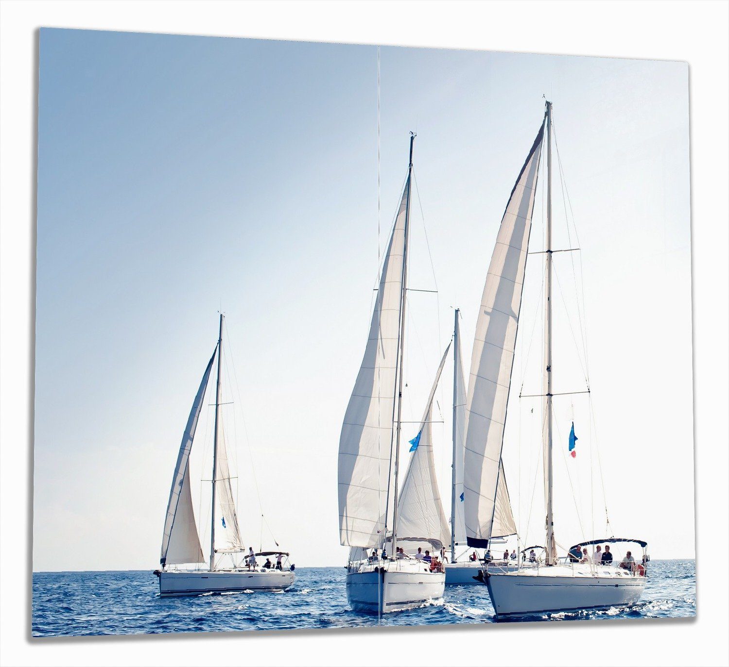 Wallario Herd-Abdeckplatte Segelschiff auf dem Meer, ESG-Sicherheitsglas, (Glasplatte, 2 tlg., inkl. 5mm Noppen), verschiedene Größen