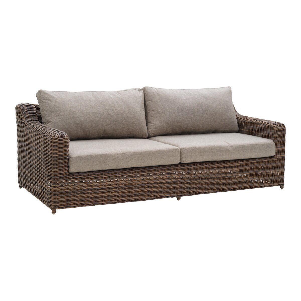 Brafab Gartensofa, Wasserabweisende Materialien, Rattan-Optik, gepolsterte Kissen