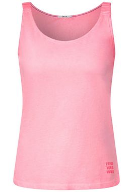 Cecil Trägertop Cecil Jersey Top in Unifarbe in Soft Neon Pink (1-tlg) Nicht Vorhanden