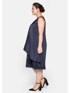 Sheego Cocktailkleid Große Größen im Lagenlook, aus samtartigem Chiffon