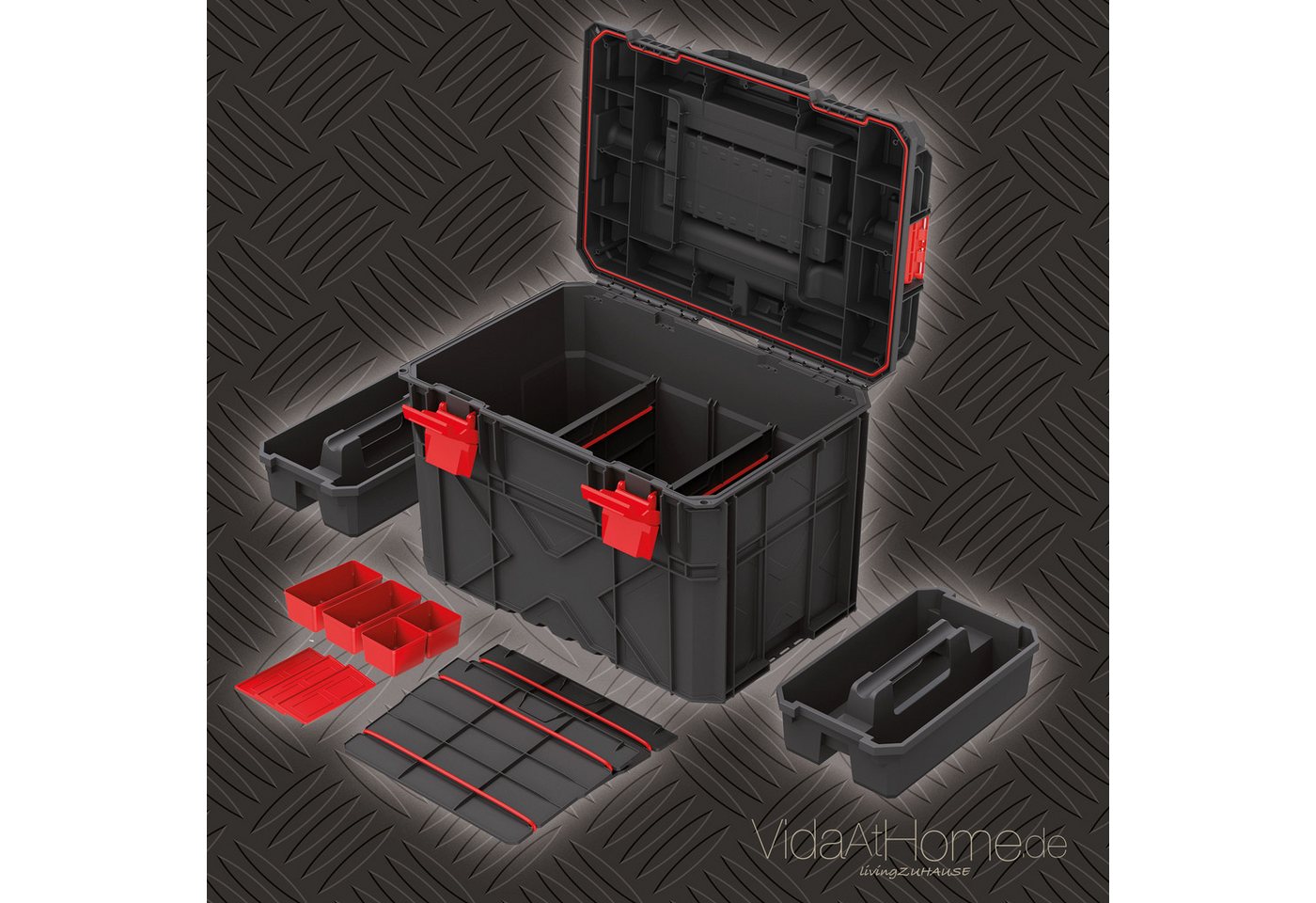 Thumbnail - VidaAtHome.de Werkzeugkoffer original KISTENBERG® Profi-Werkzeugkiste X Block Alu Log L