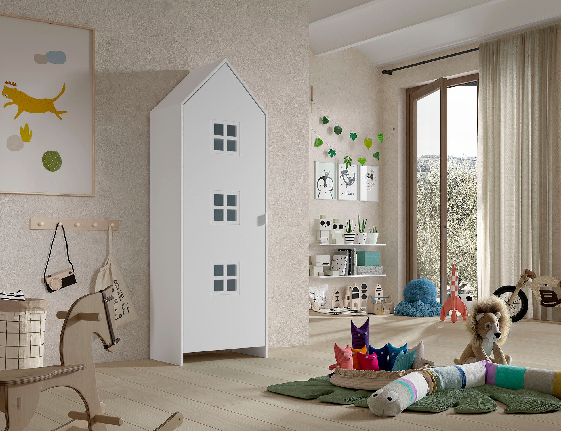 Vipack Kleiderschrank Casami, mit trendiger Optik in zeitlosem Design (B/H/T ca. 57,6x171,3x37cm, Fronten in verschiedenen Farben erhältlich) variable Innenausstattung und viel Stauraum